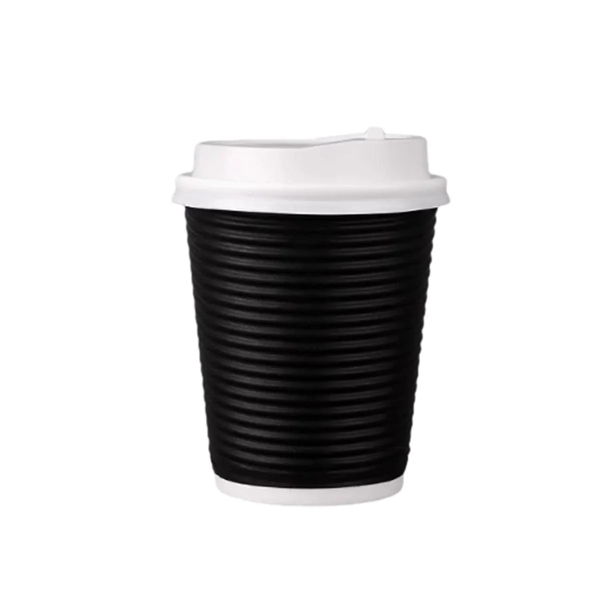 Paper Cups Corrugated Insulated with Lids for Hot and Cold Drinks