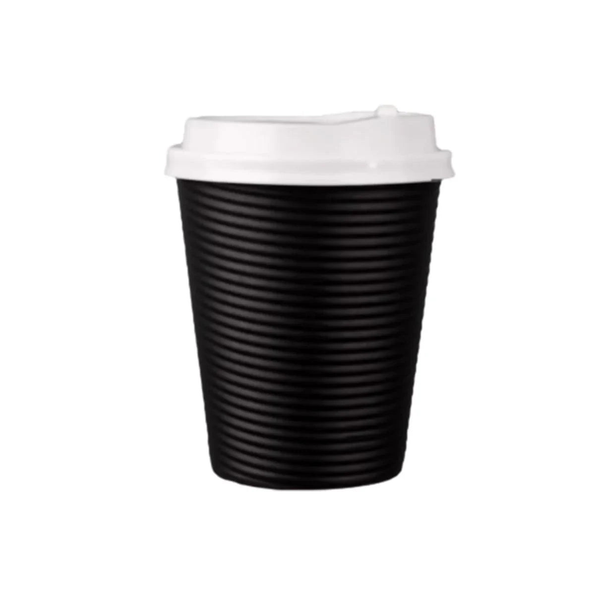 Paper Cups Corrugated Insulated with Lids for Hot and Cold Drinks