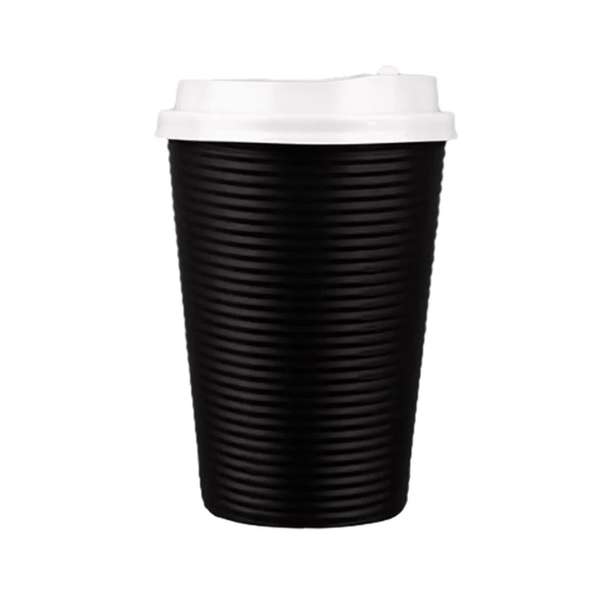 Paper Cups Corrugated Insulated with Lids for Hot and Cold Drinks