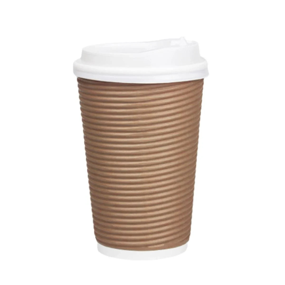Paper Cups Corrugated Insulated with Lids for Hot and Cold Drinks