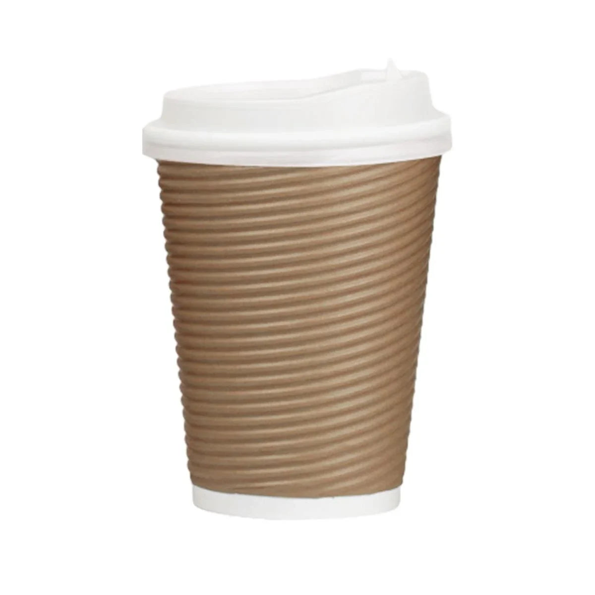 Paper Cups Corrugated Insulated with Lids for Hot and Cold Drinks