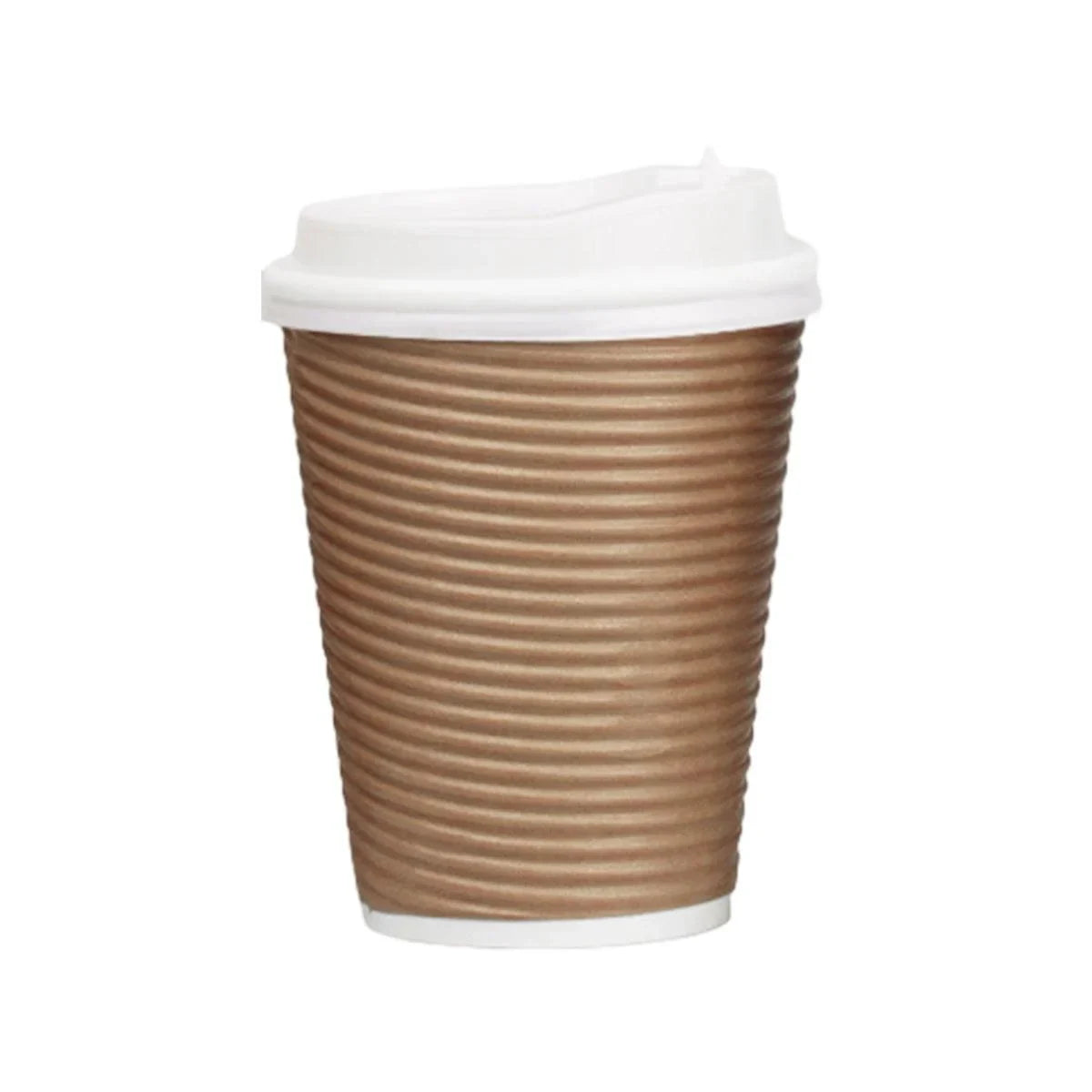 Paper Cups Corrugated Insulated with Lids for Hot and Cold Drinks