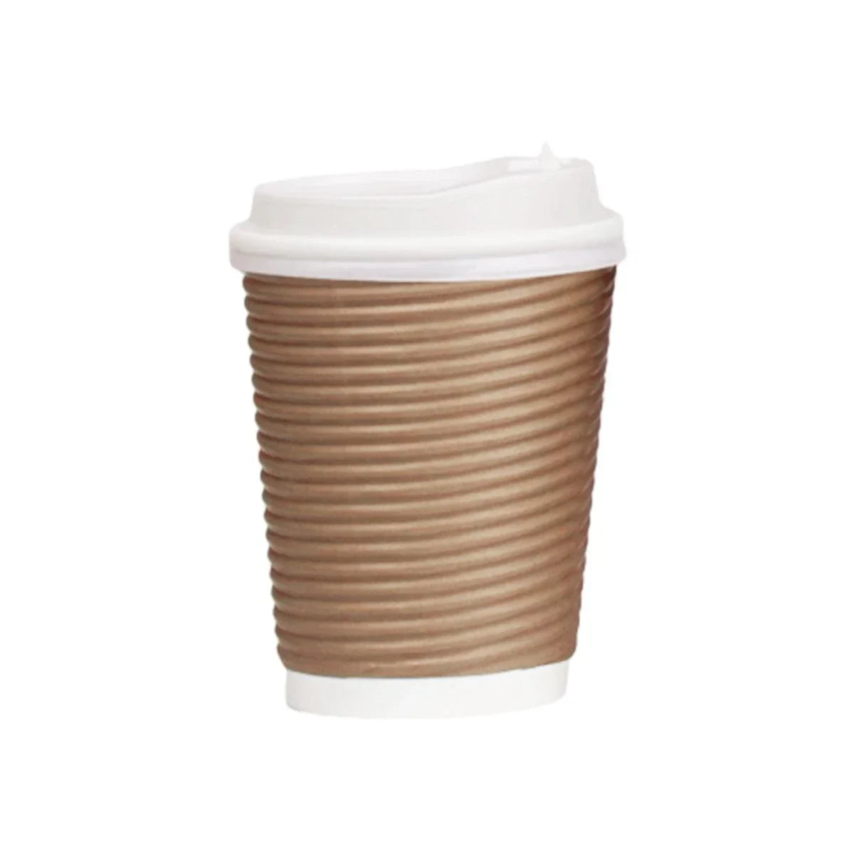 Paper Cups Corrugated Insulated with Lids for Hot and Cold Drinks