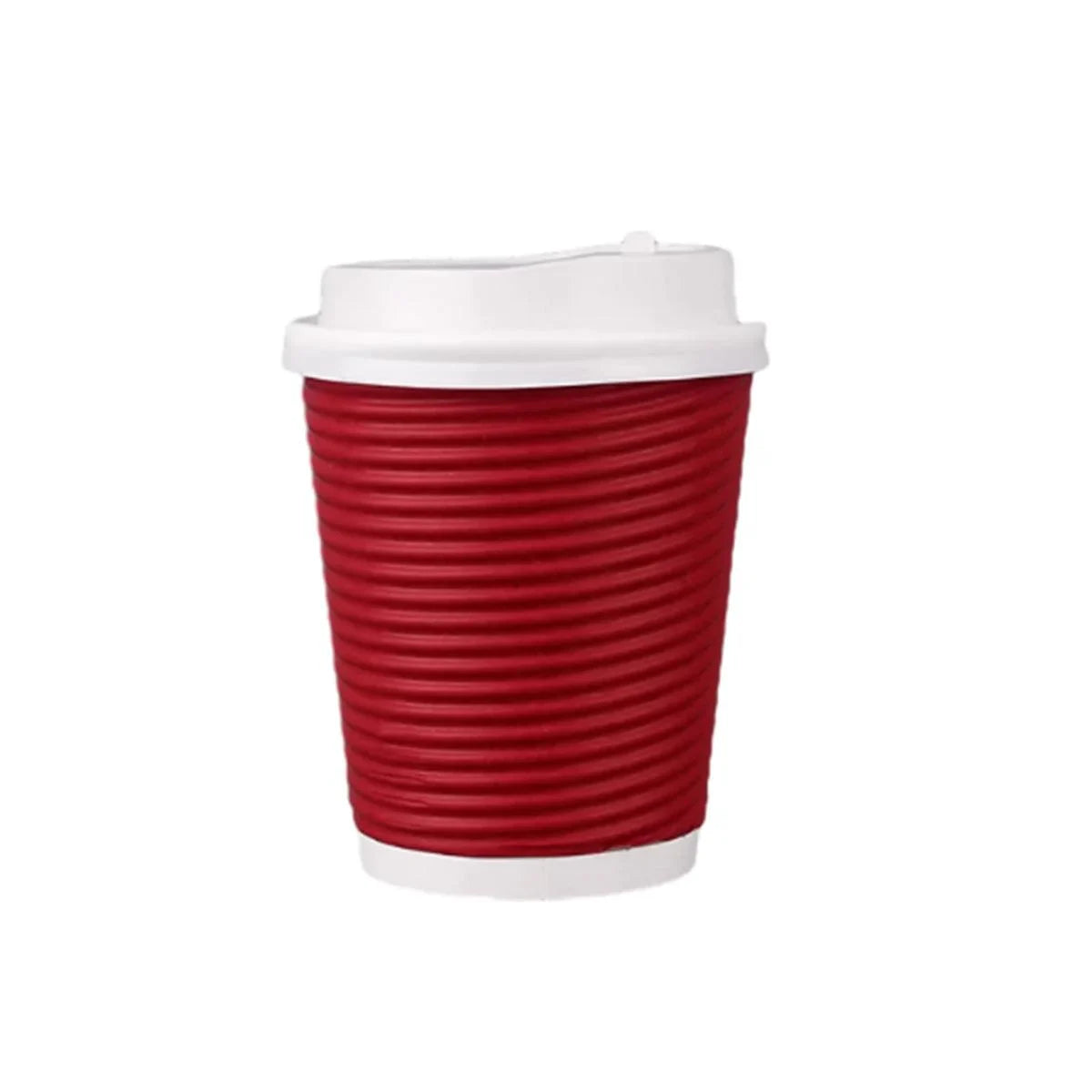 Paper Cups Corrugated Insulated with Lids for Hot and Cold Drinks