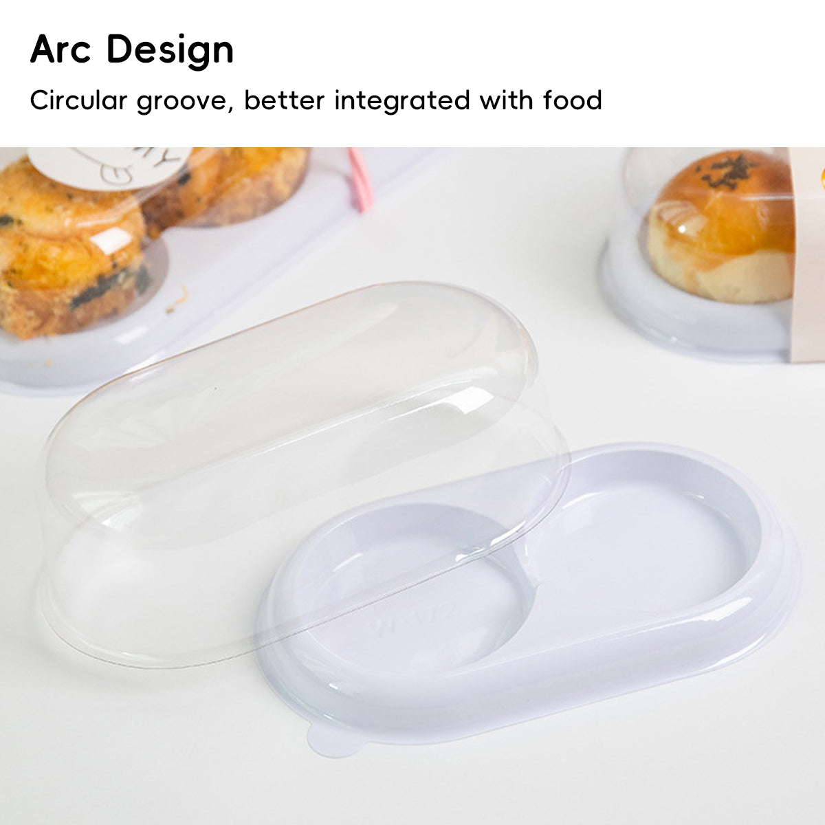 50PCS Food-Grade Clear Pastry Gift Boxes for Cake Cookie Muffin Display