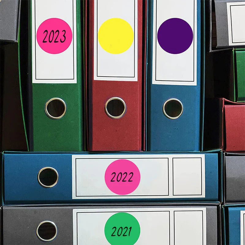 8/13/25/50mm Round Sticker Dots Adhesive Labels Neutral