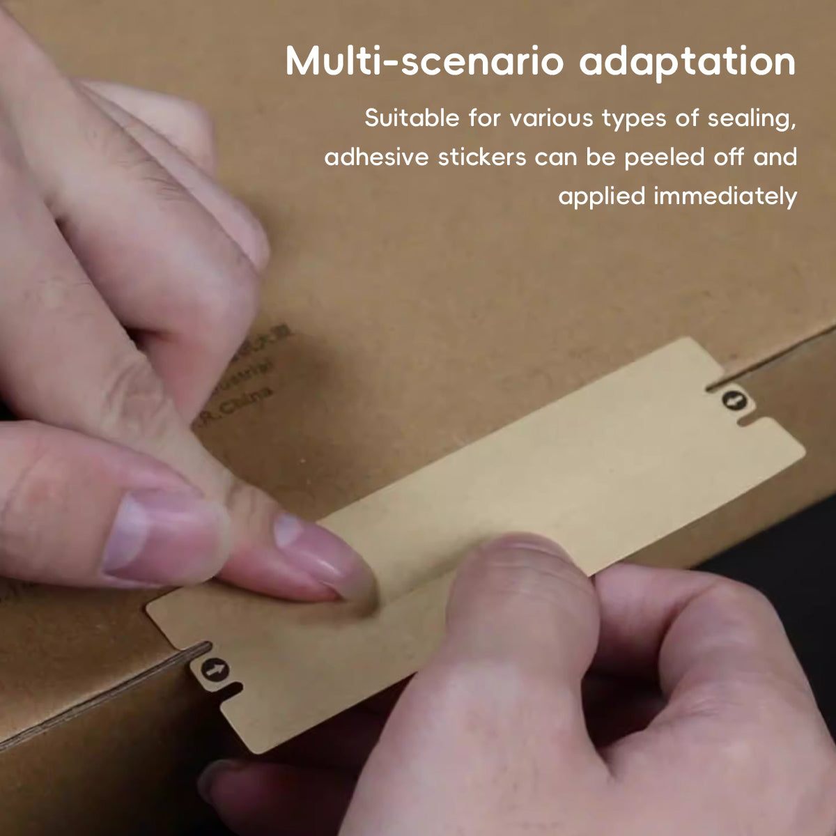 1Pack Kraft Paper Box Sealing Label Easy Tear Shipping Parcel Security