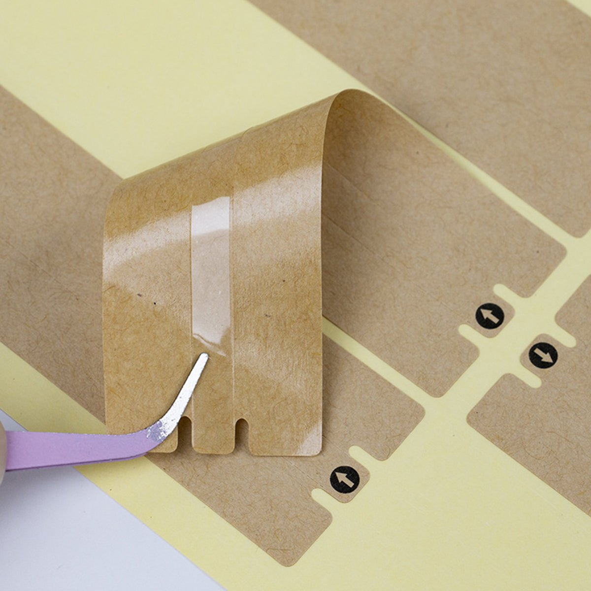 1Pack Kraft Paper Box Sealing Label Easy Tear Shipping Parcel Security