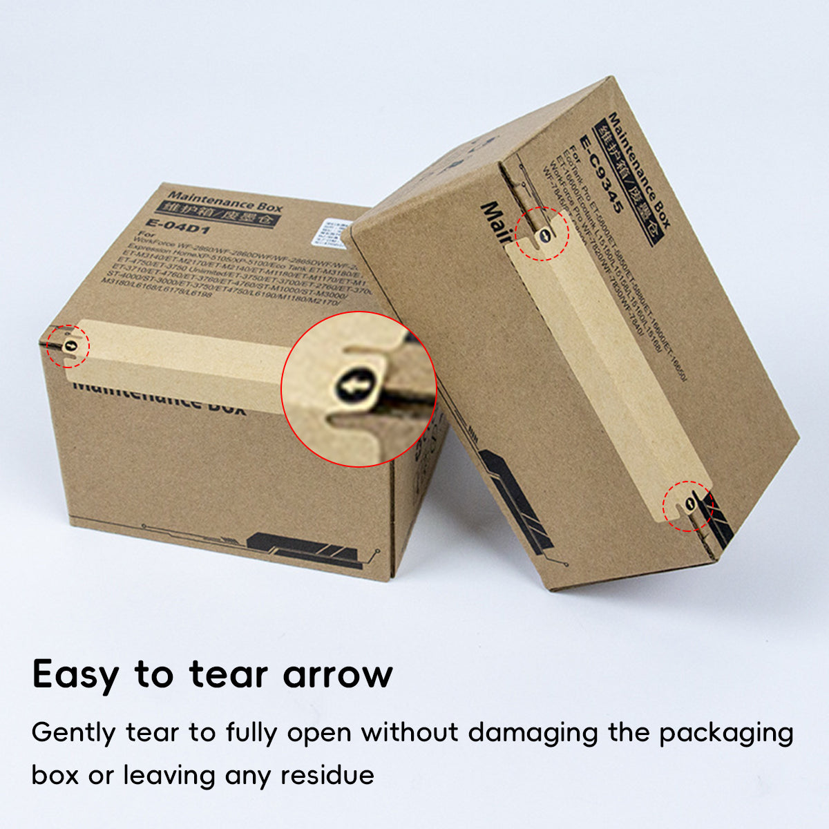 1Pack Kraft Paper Box Sealing Label Easy Tear Shipping Parcel Security