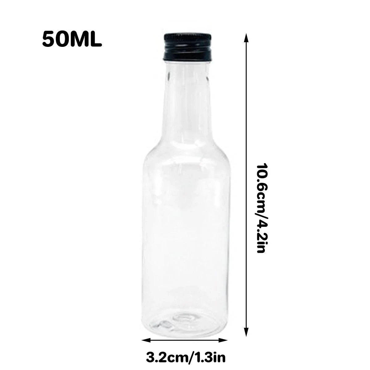 Small Plastic Bottles PET 50ml 150ml Leak Proof Travel Use