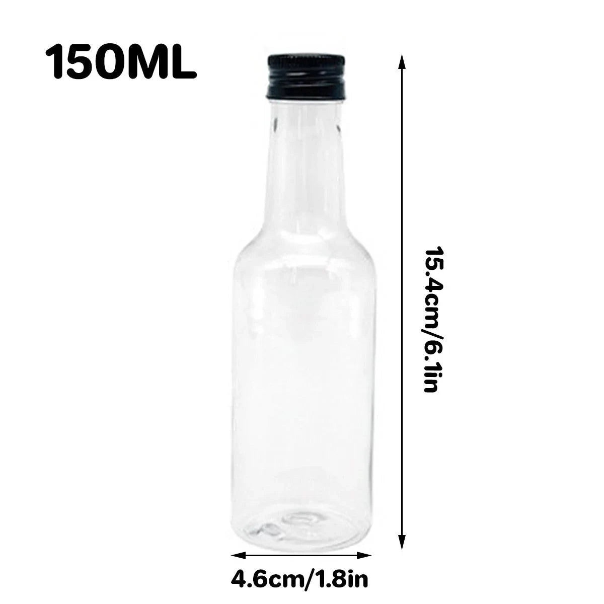 Small Plastic Bottles PET 50ml 150ml Leak Proof Travel Use