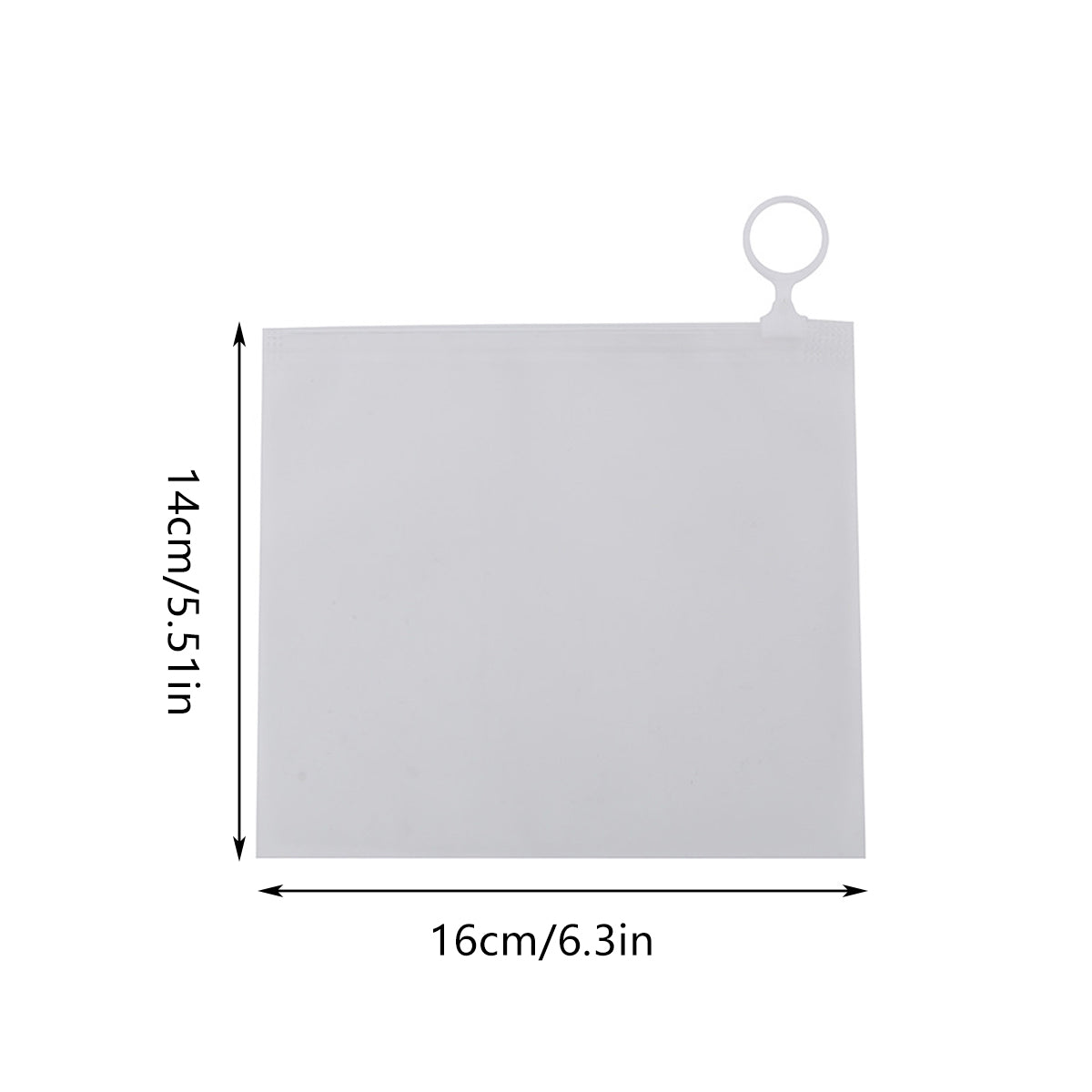 50 Pcs Clear Pull Tab Organizer Bags Daily Essentials Transparent