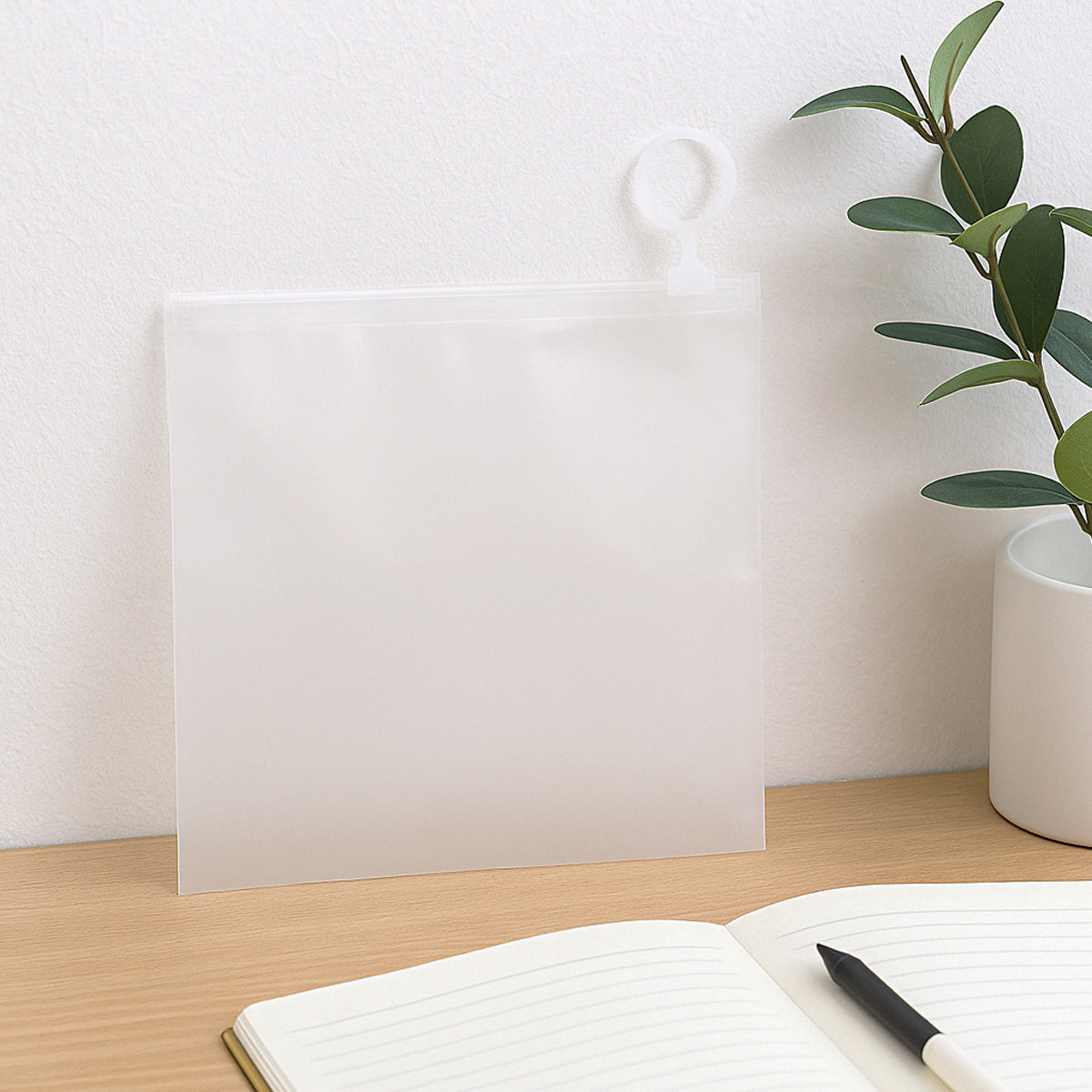 50 Pcs Clear Pull Tab Organizer Bags Daily Essentials Transparent