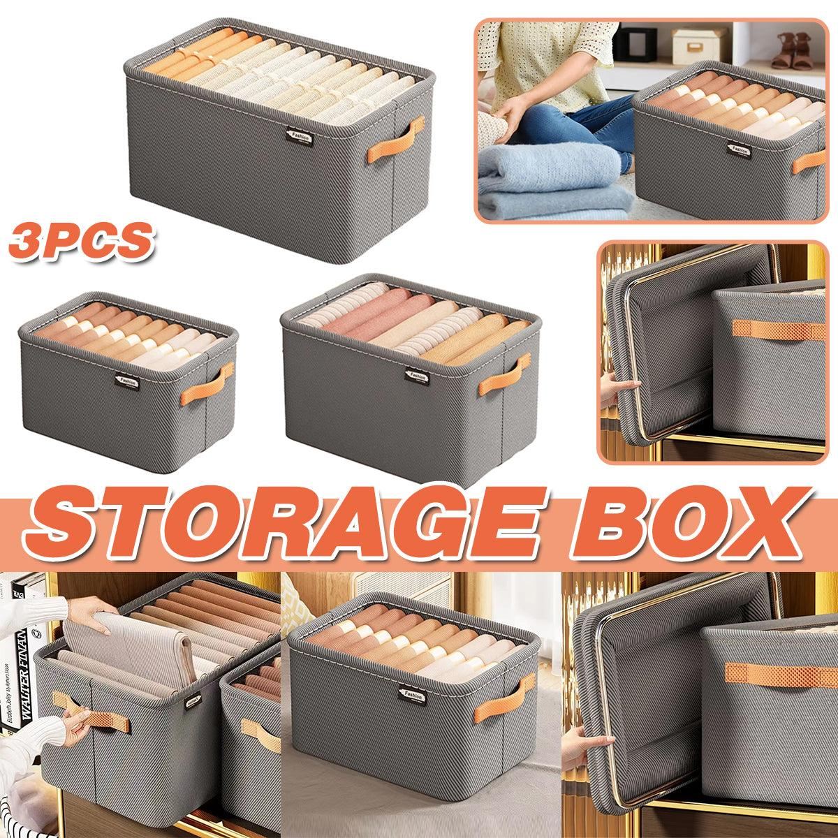 Clothes Storage Box Fabric Organizer 3PCS