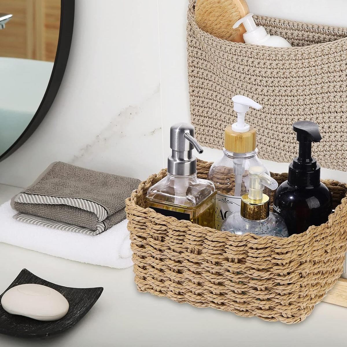 Woven Storage Basket Organizer 4PCS