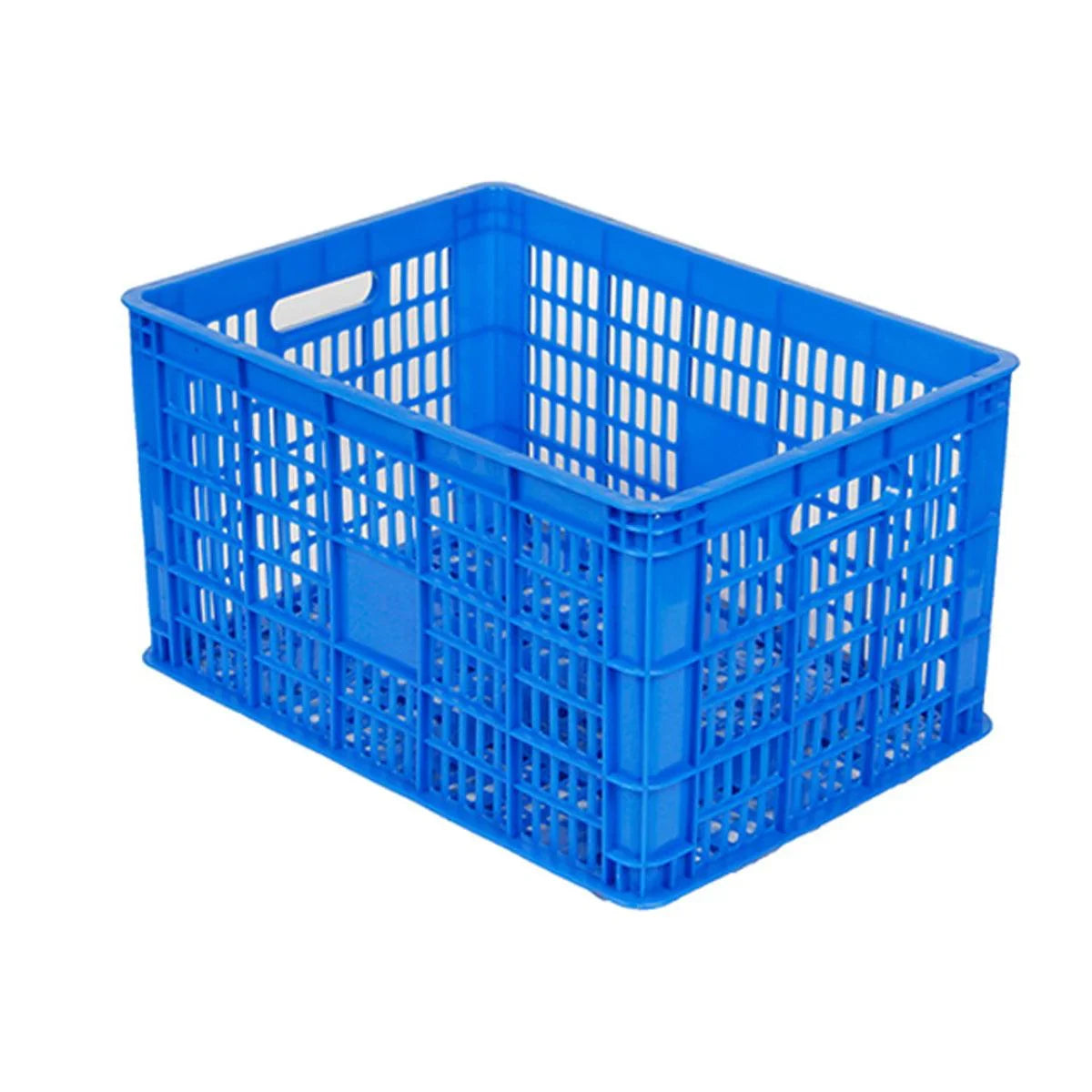 Storage Basket for Shelves Plastic Stackable Organiser with Handles