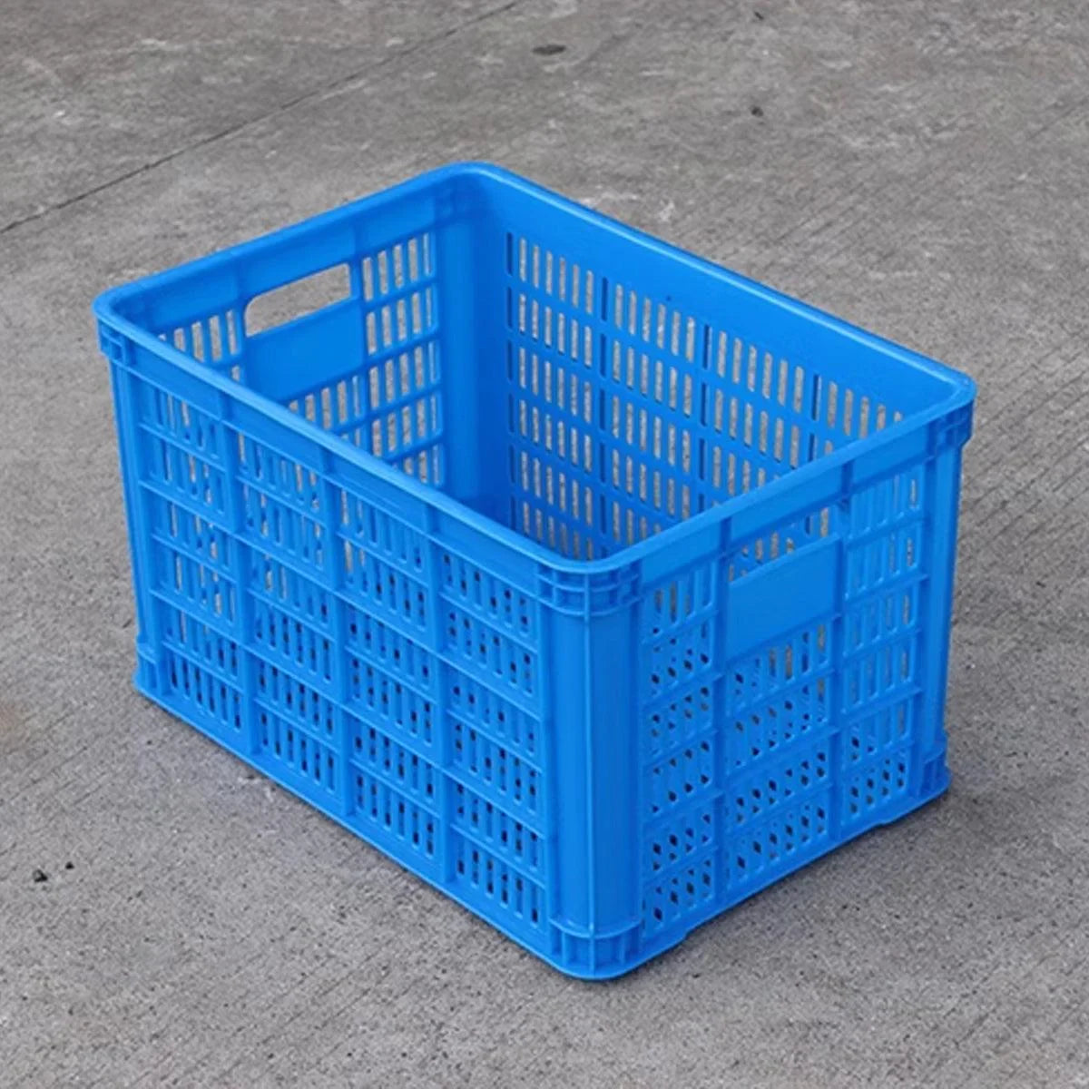 Storage Basket for Shelves Plastic Stackable Organiser with Handles