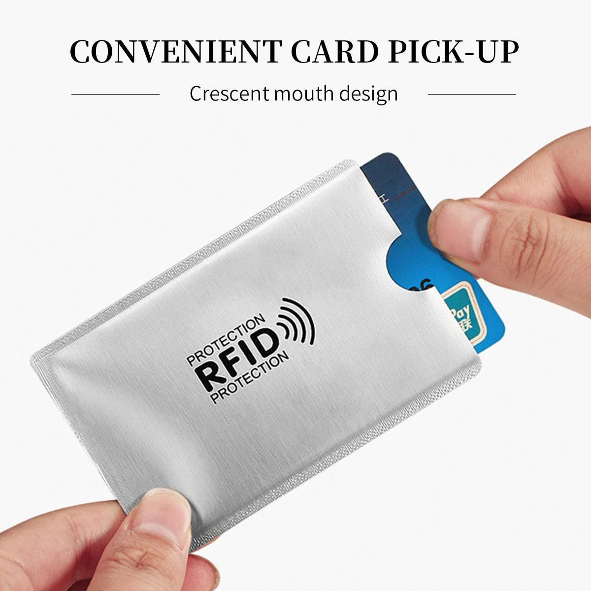 RFID Blocking Card Sleeve NFC Bank ID Protector 100PCS