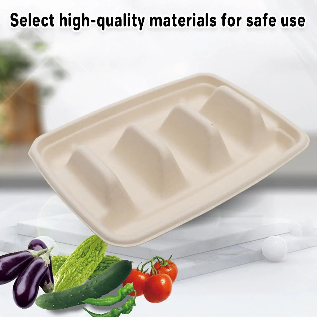 Taco Plate Food-Grade Tray 22.5cm with Clear Lid 50 Pieces