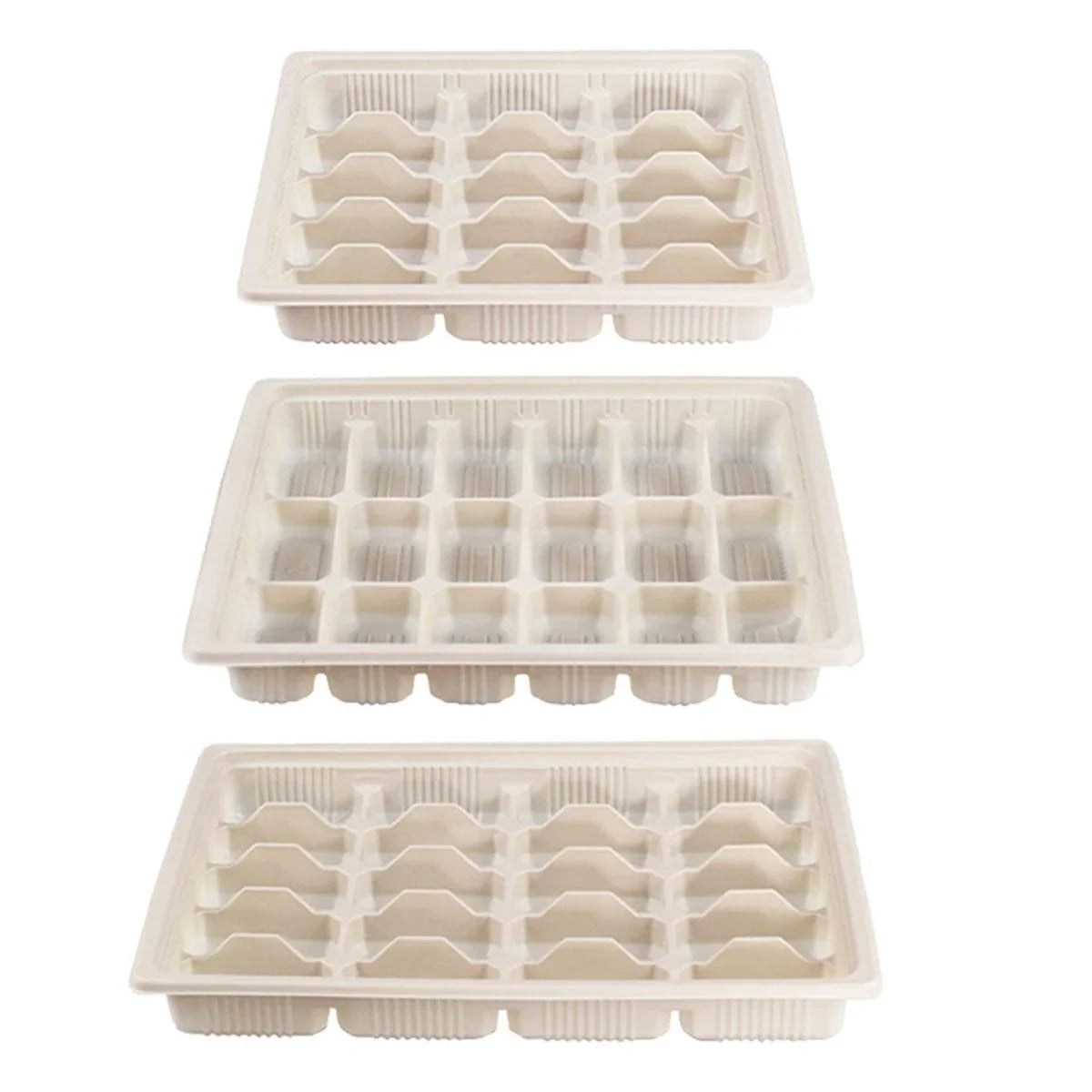 Takeaway Containers Food-Grade Plastic 15-Grid 50 Pieces with Lids