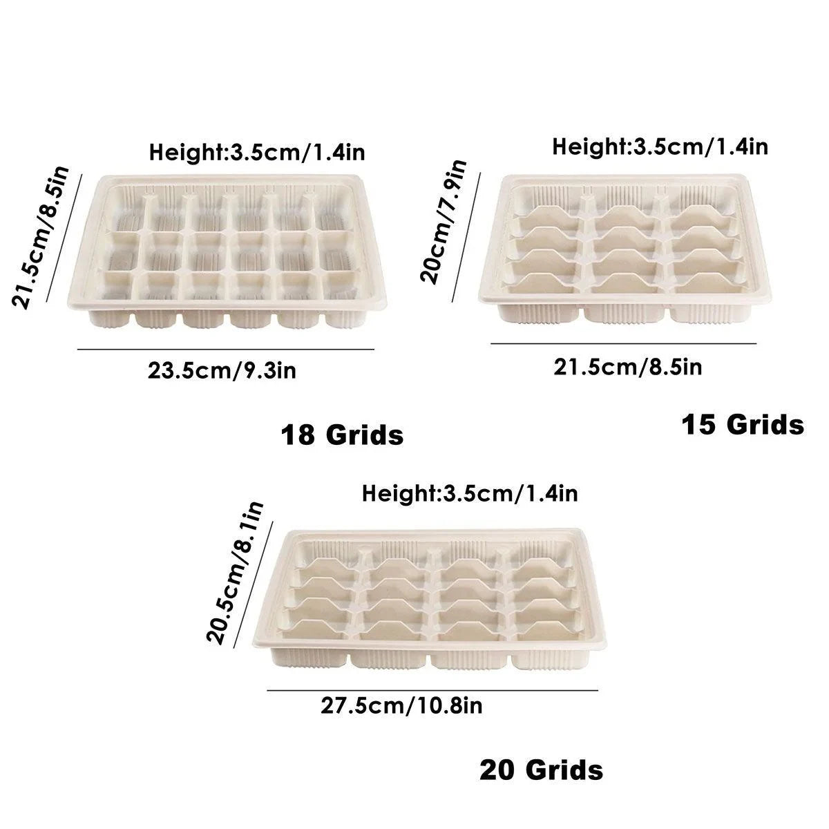 Takeaway Containers Food-Grade Plastic 15-Grid 50 Pieces with Lids