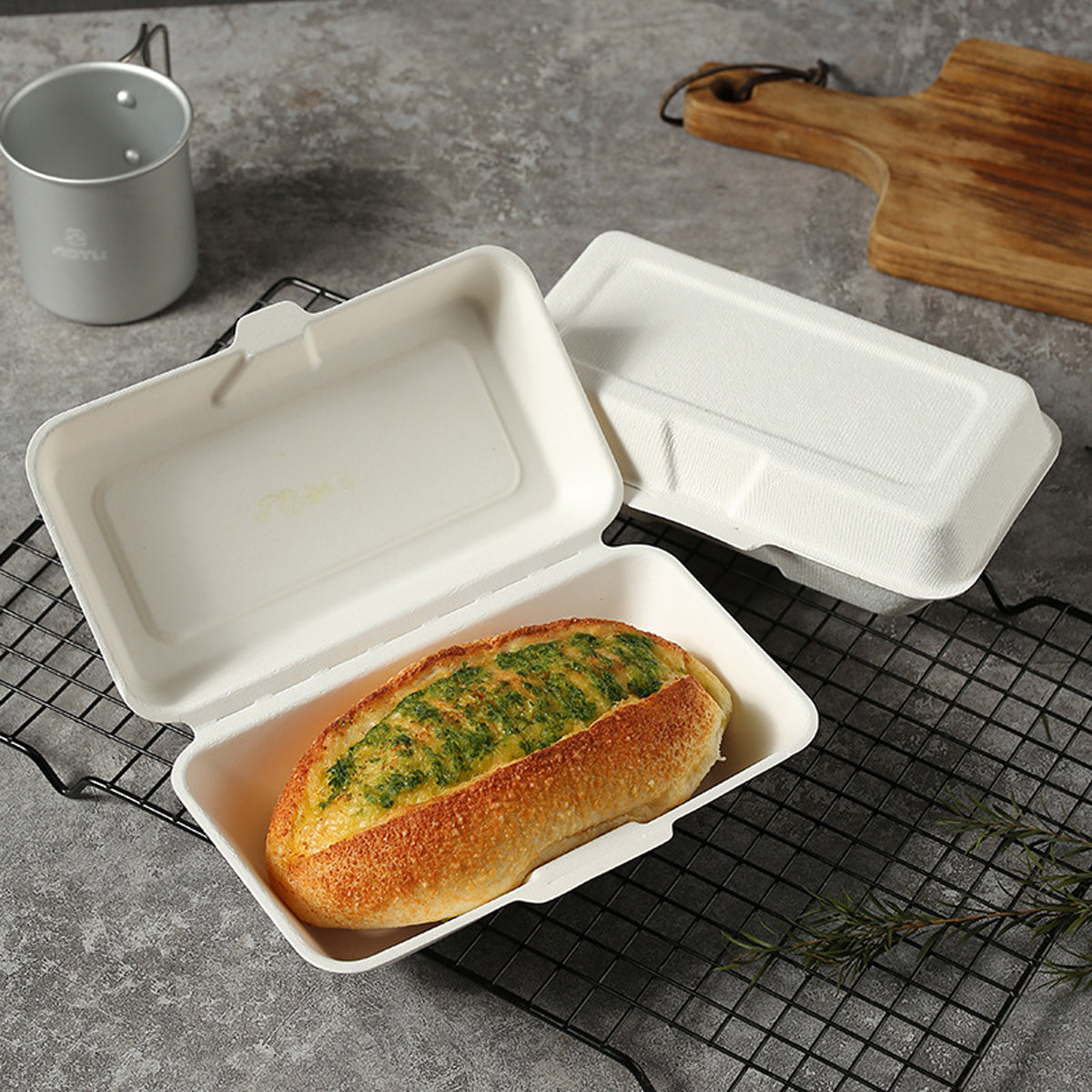 50PCS Hot Dog Fast Food Takeaway Boxes Greaseproof Packaging