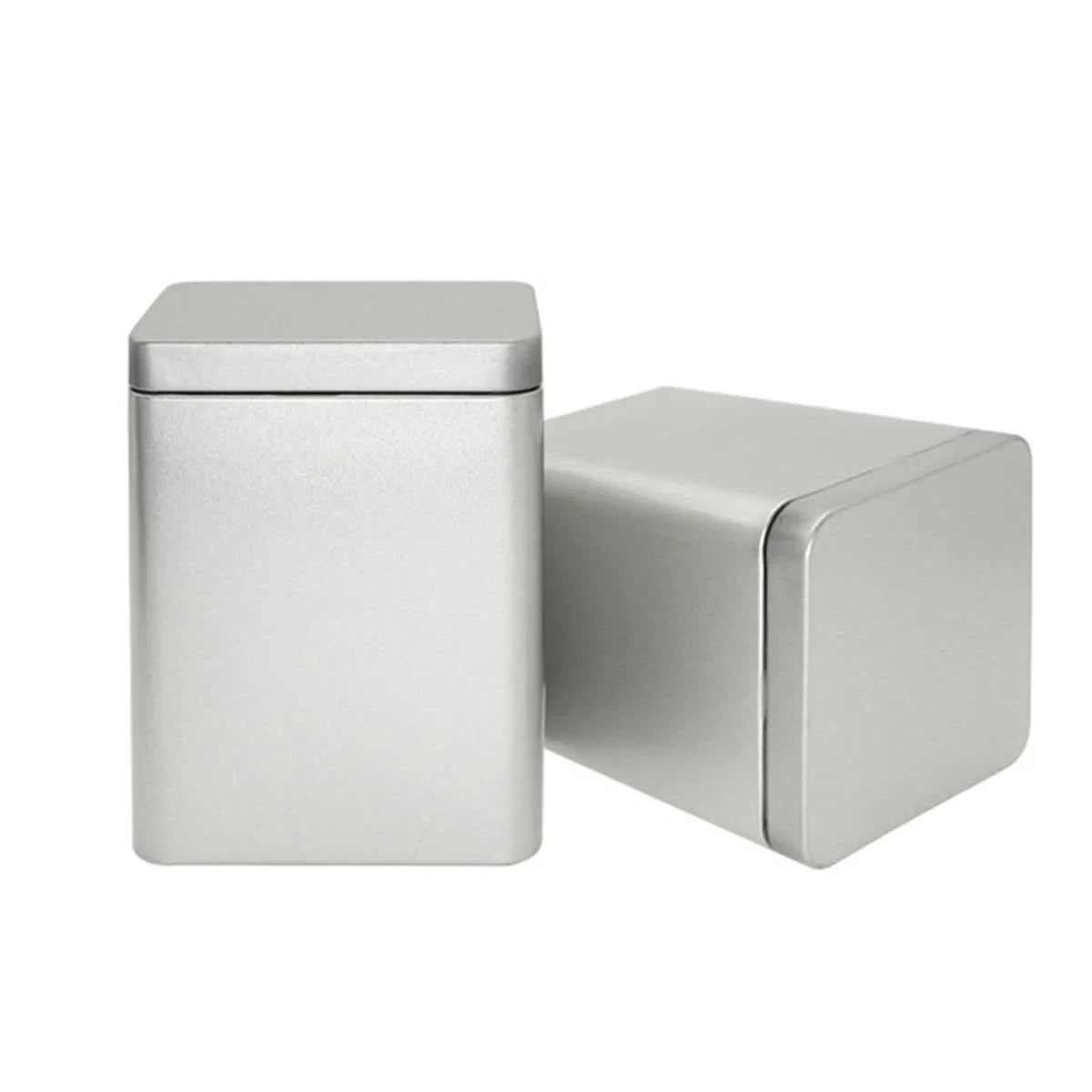 Tea Tin Can Airtight Iron Frosted Finish 11cm 10 Pieces for Storage