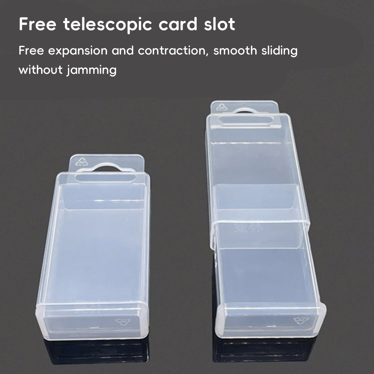 20PCS Mini Transparent Telescopic Storage Boxes Clear Plastic Organizer