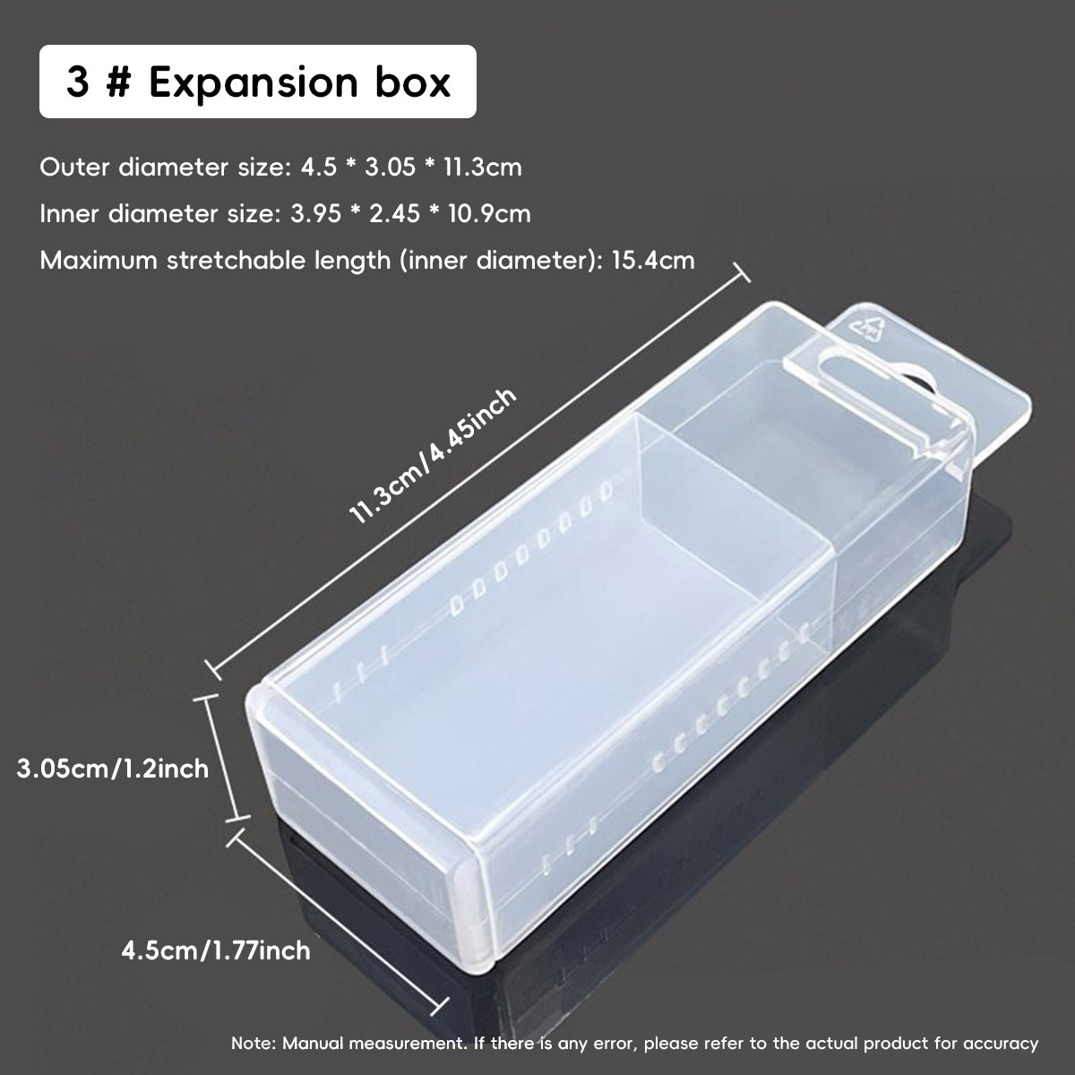 20PCS Mini Transparent Telescopic Storage Boxes Clear Plastic Organizer