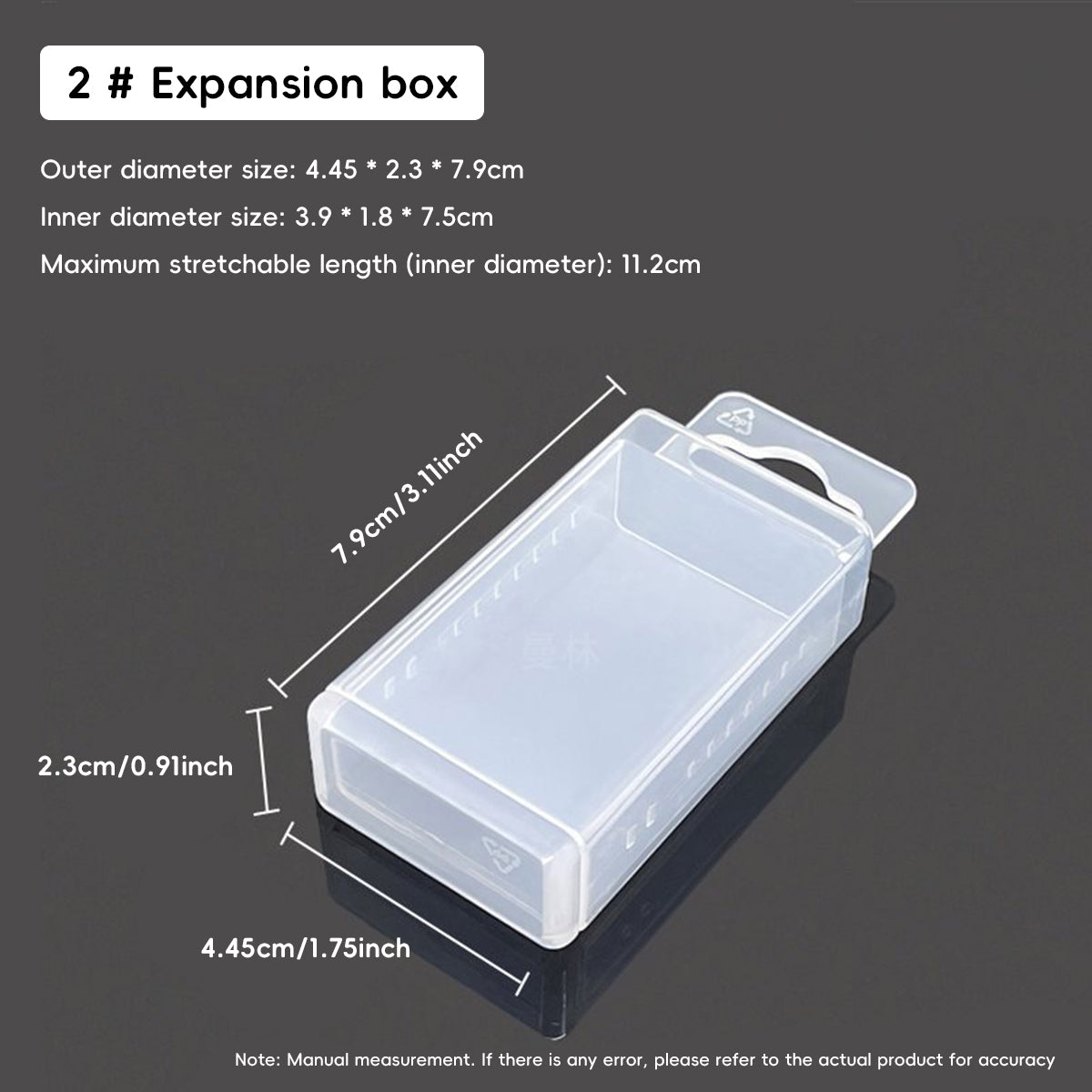 20PCS Mini Transparent Telescopic Storage Boxes Clear Plastic Organizer