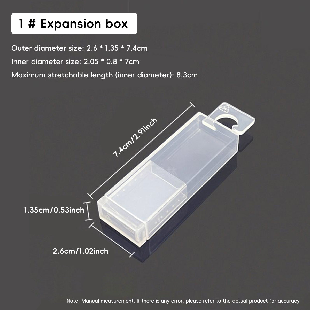 20PCS Mini Transparent Telescopic Storage Boxes Clear Plastic Organizer