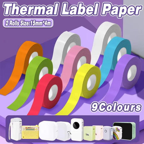 Square Sticker Thermal Paper Labels 2 Rolls