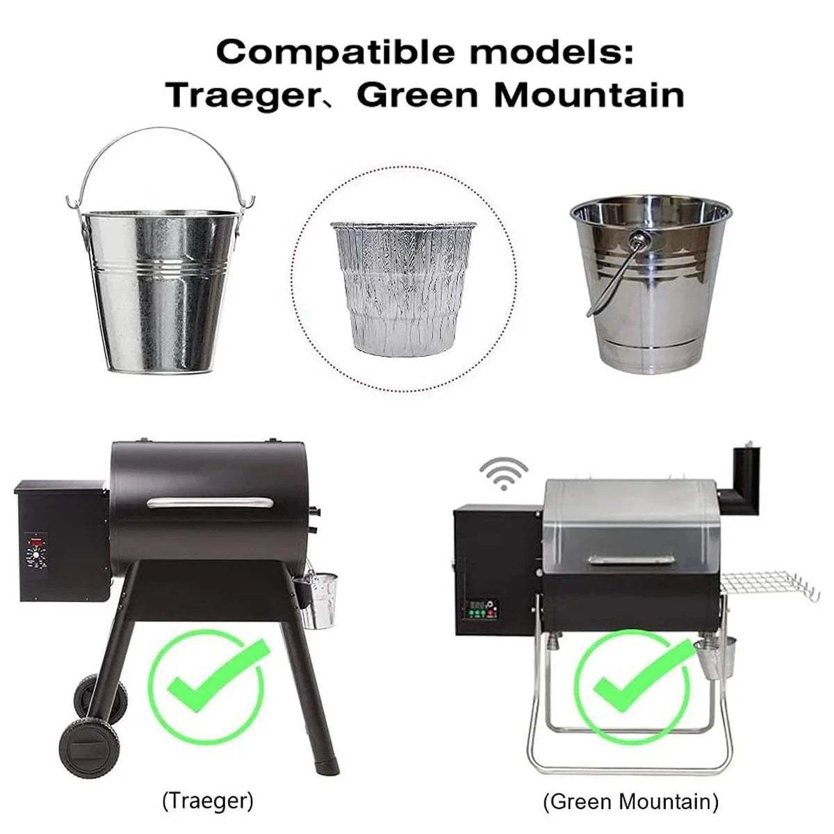 Disposable Tin Foil BBQ Bucket Liners 20PCS