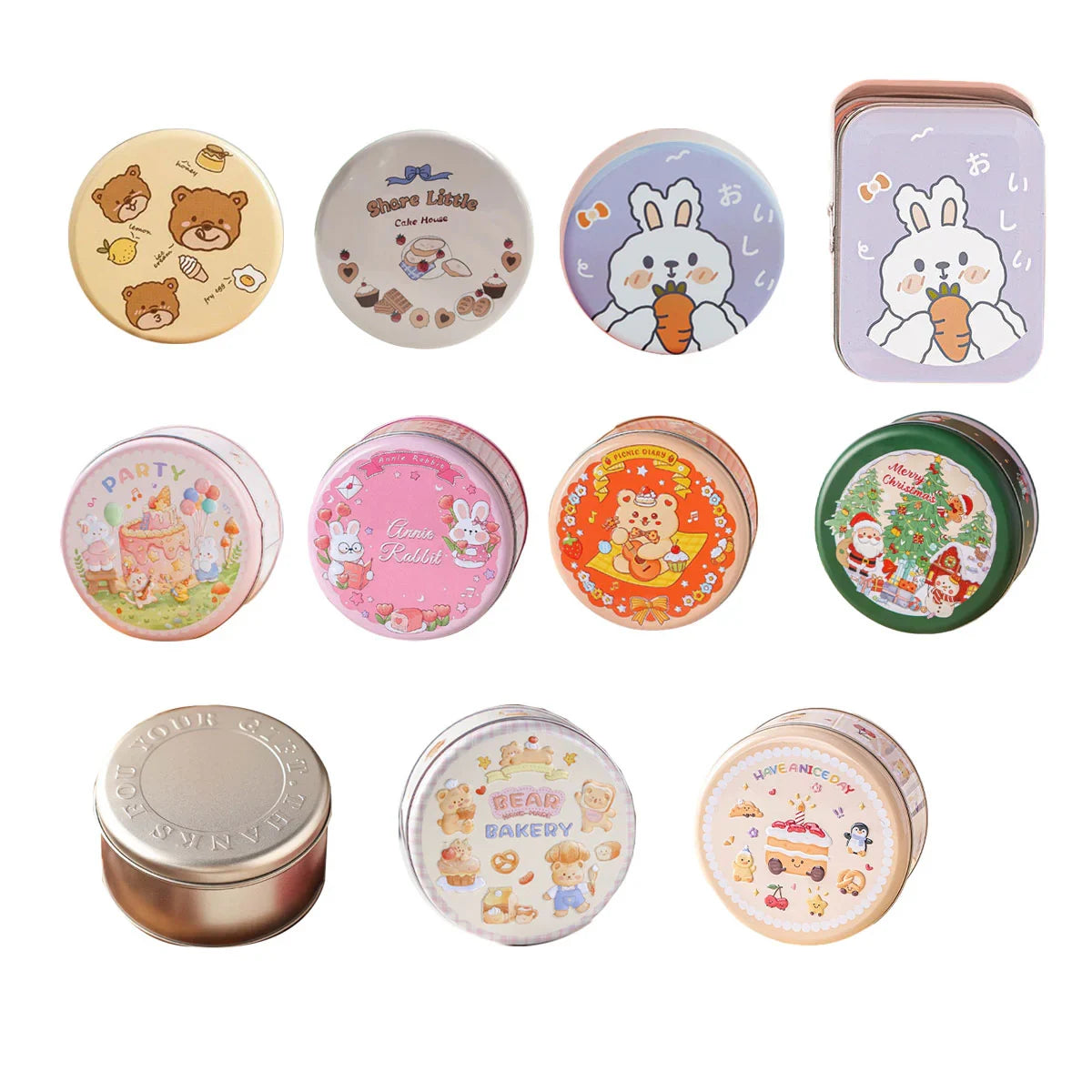 10PCS Cookie Iron Box Tinplate Biscuit Box Gift Box