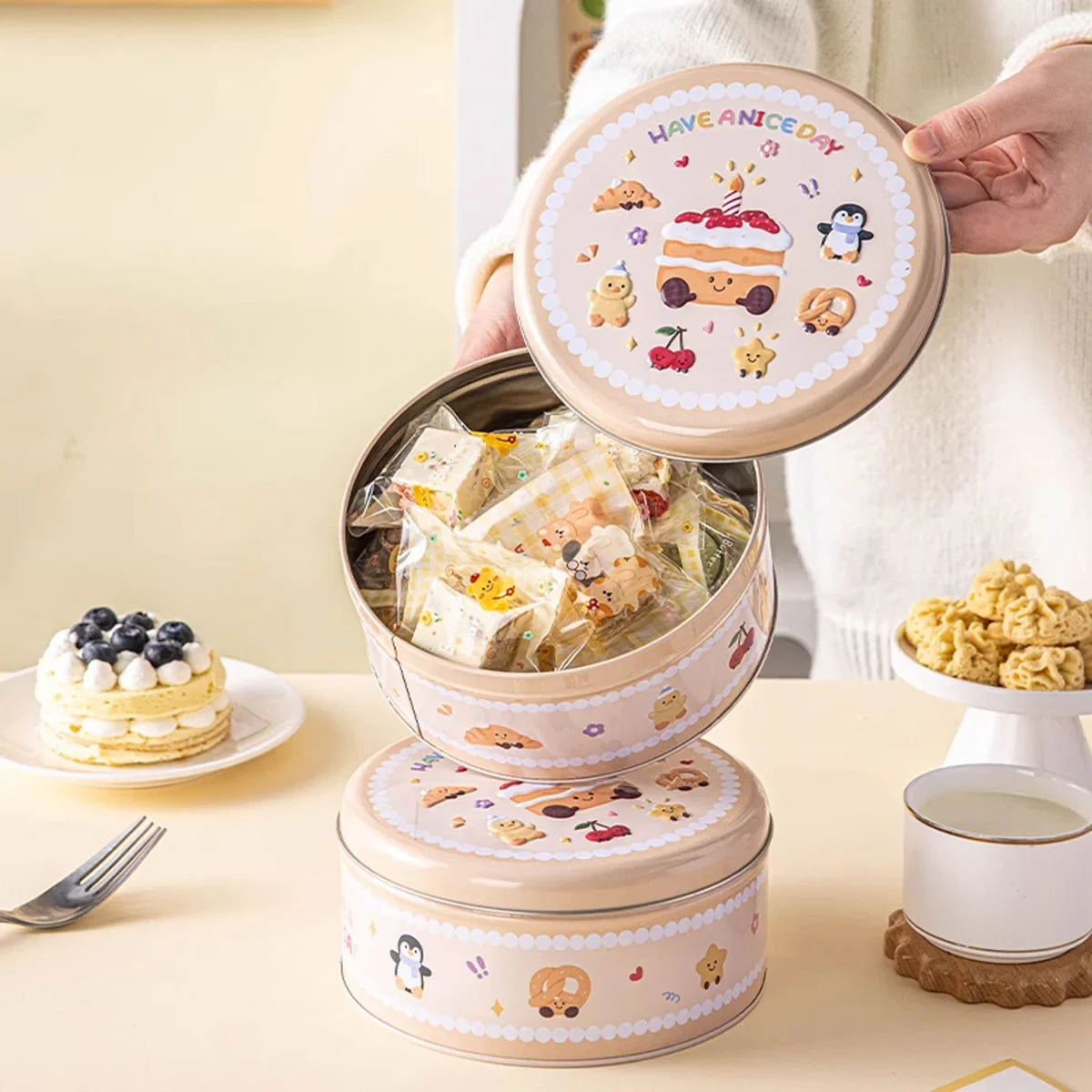 10PCS Cookie Iron Box Tinplate Biscuit Box Gift Box