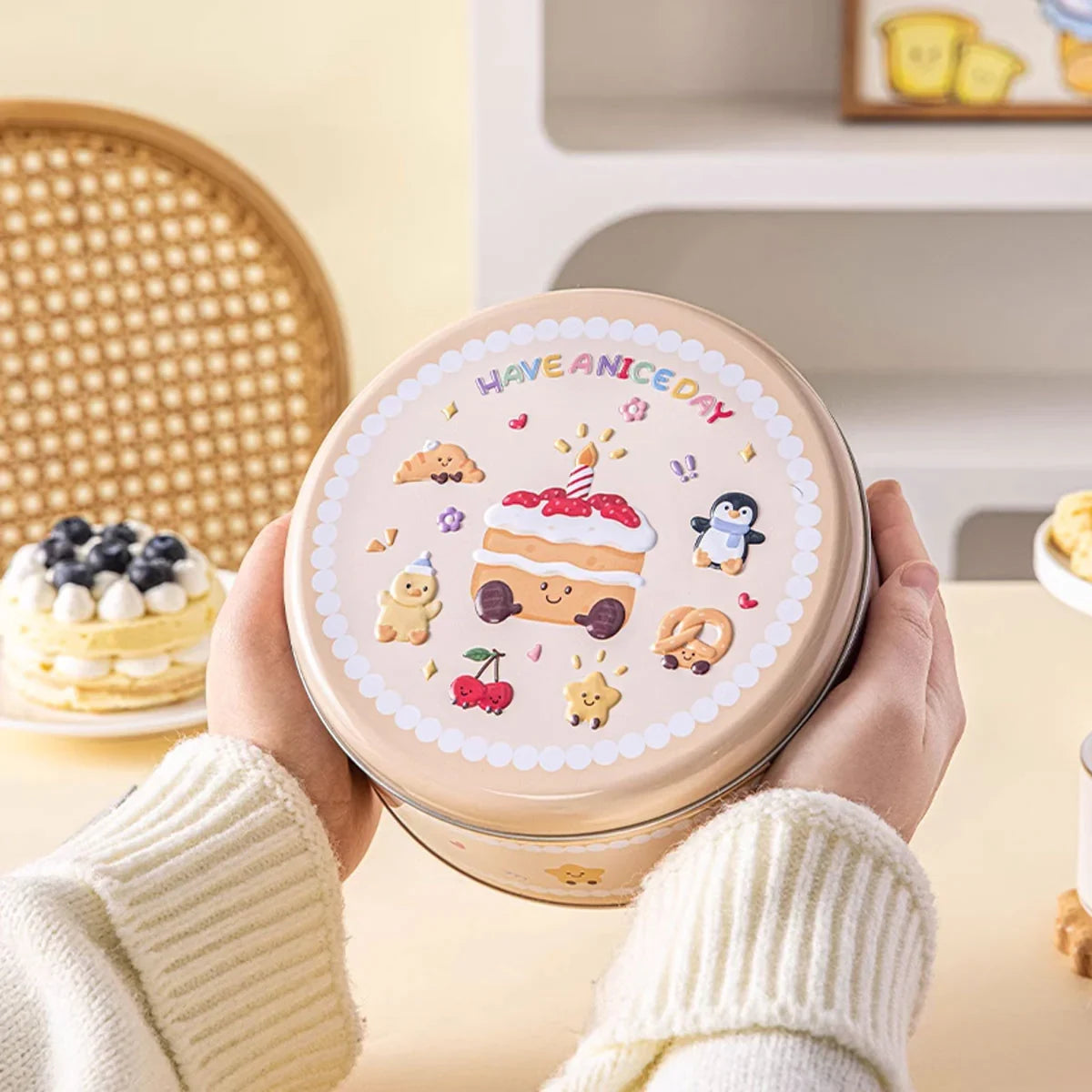 10PCS Cookie Iron Box Tinplate Biscuit Box Gift Box