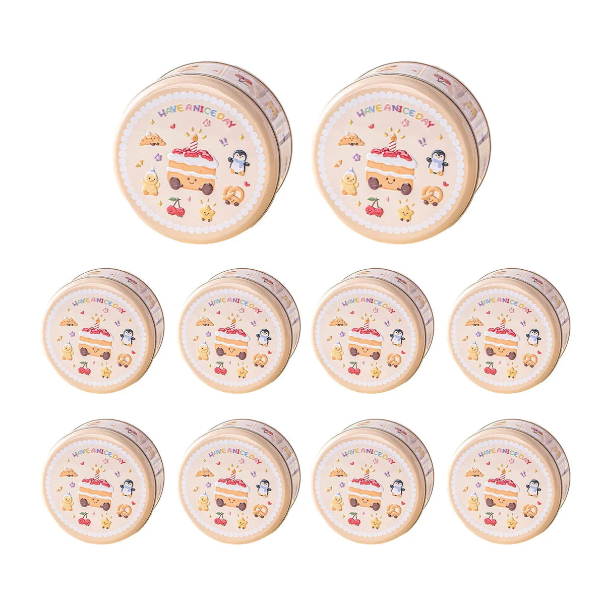 10PCS Cookie Iron Box Tinplate Biscuit Box Gift Box