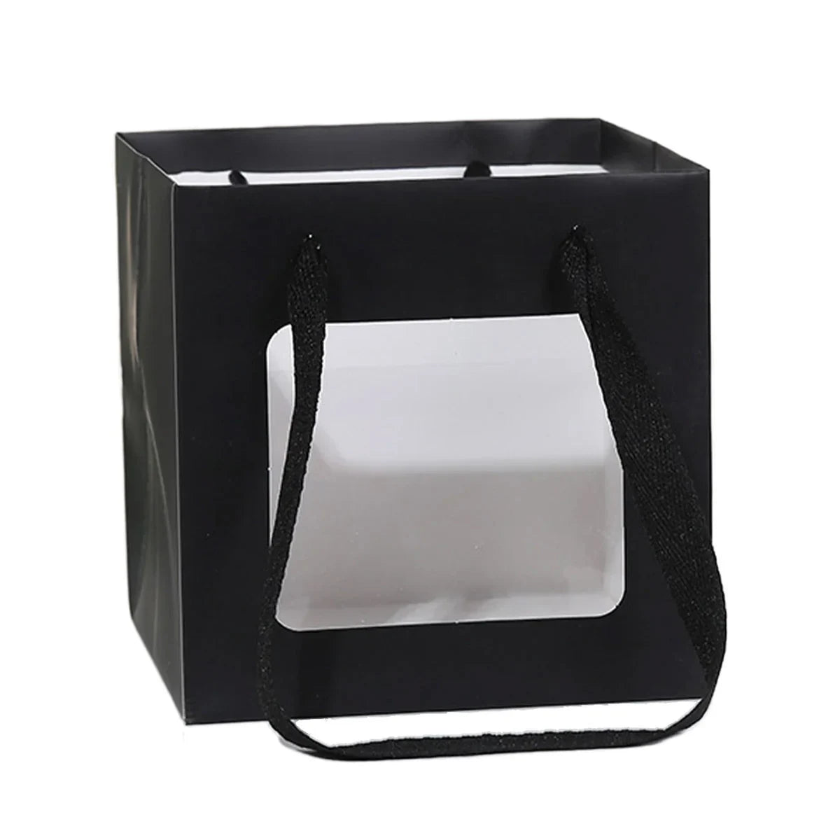 Stylish Paper Gift Bag with Window 3 Colors 20PCS