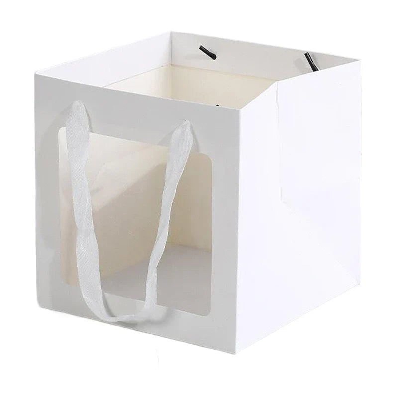 Stylish Paper Gift Bag with Window 3 Colors 20PCS