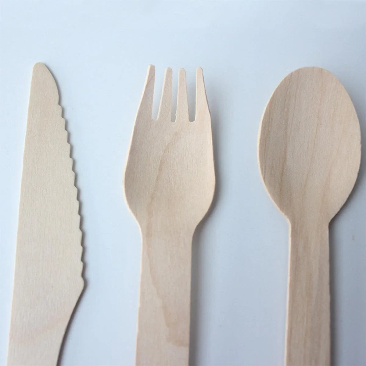 Upgrade your tableware with this 100-piece biodegradable wooden set. Perfect for parties, picnics, or everyday use. Sturdy, eco-friendly, and disposable – order yours today!