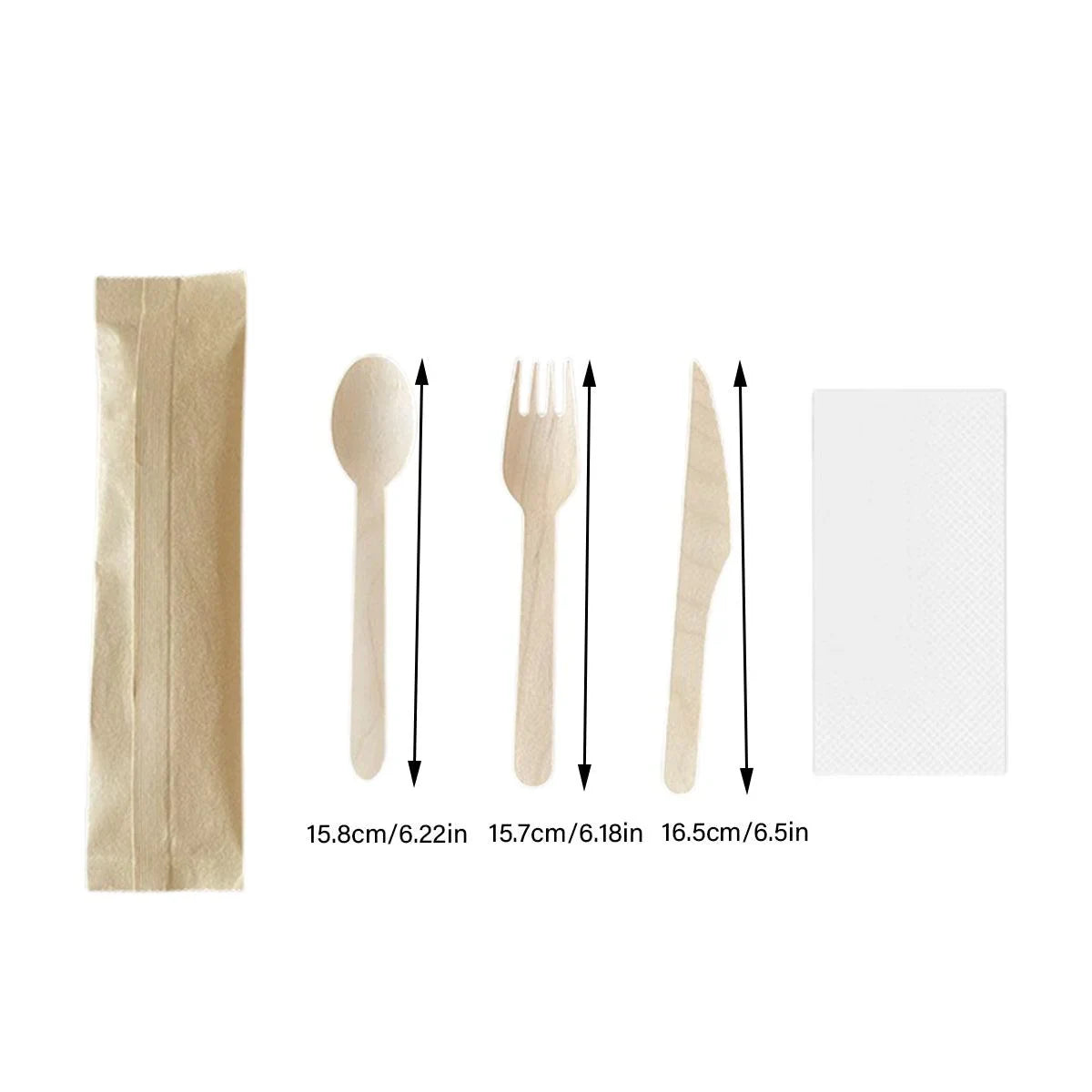 Upgrade your tableware with this 100-piece biodegradable wooden set. Perfect for parties, picnics, or everyday use. Sturdy, eco-friendly, and disposable – order yours today!