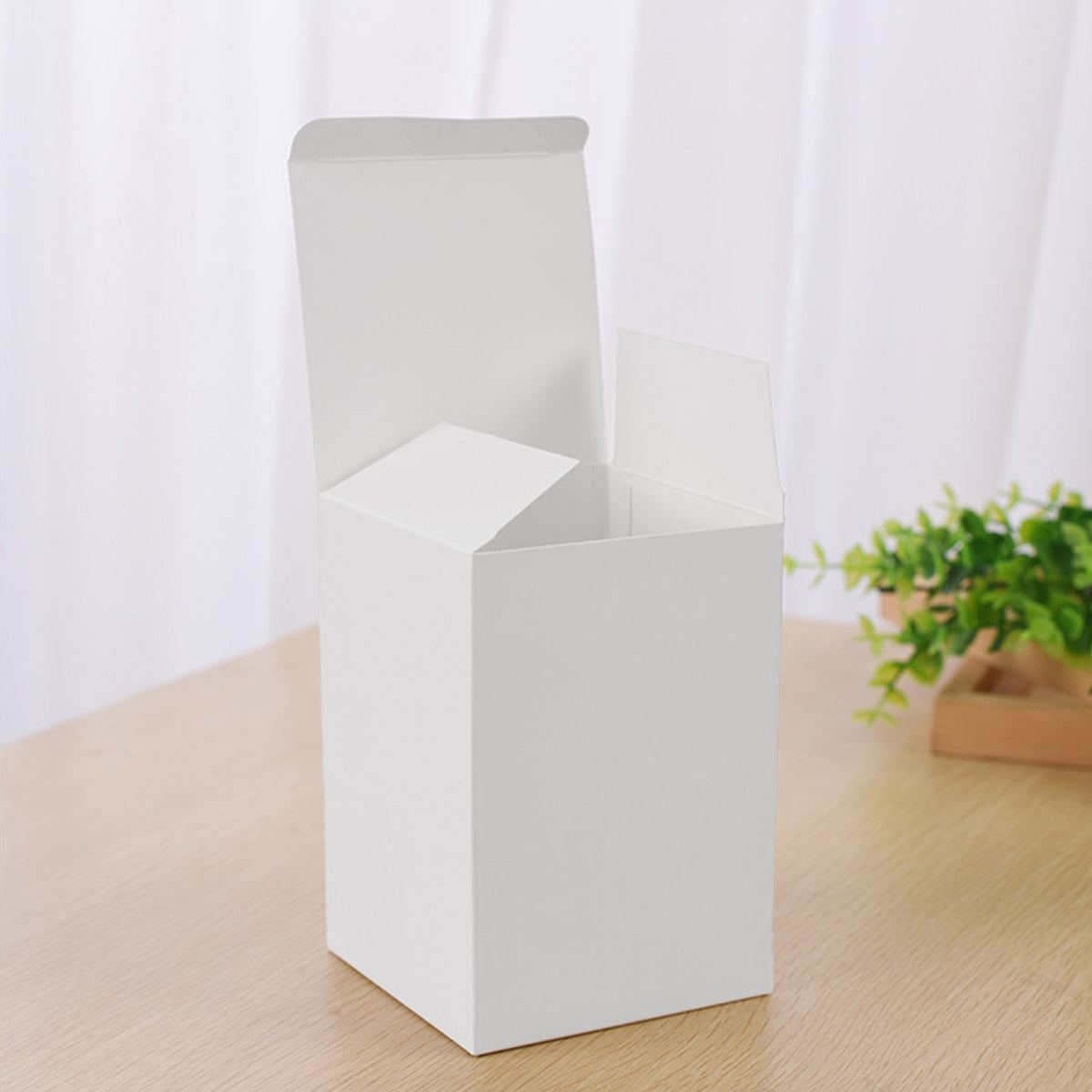 White Cardboard Gift Boxes 50PCS for Birthday Packaging
