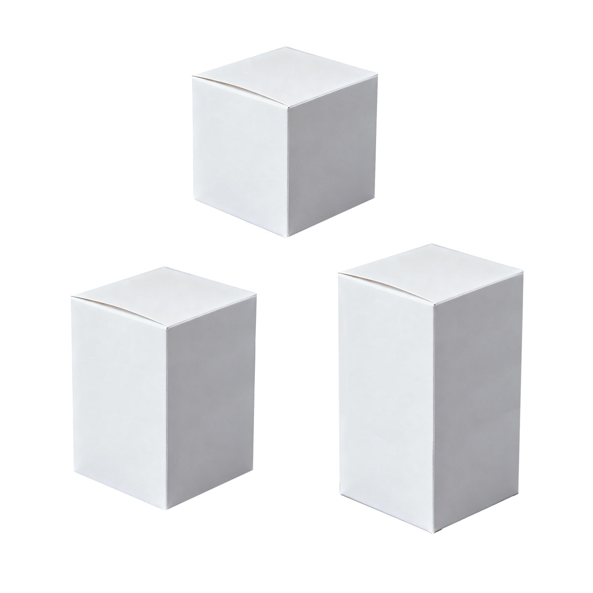 White Cardboard Gift Boxes 50PCS for Birthday Packaging