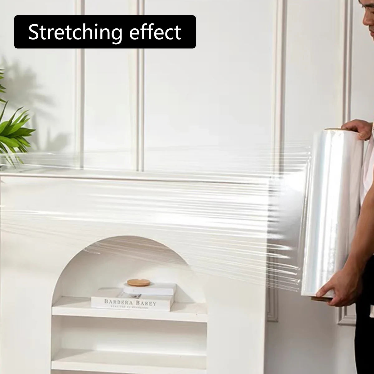 Stretch Film PE Winding Transparent 45cm Wide Logistics Wrap