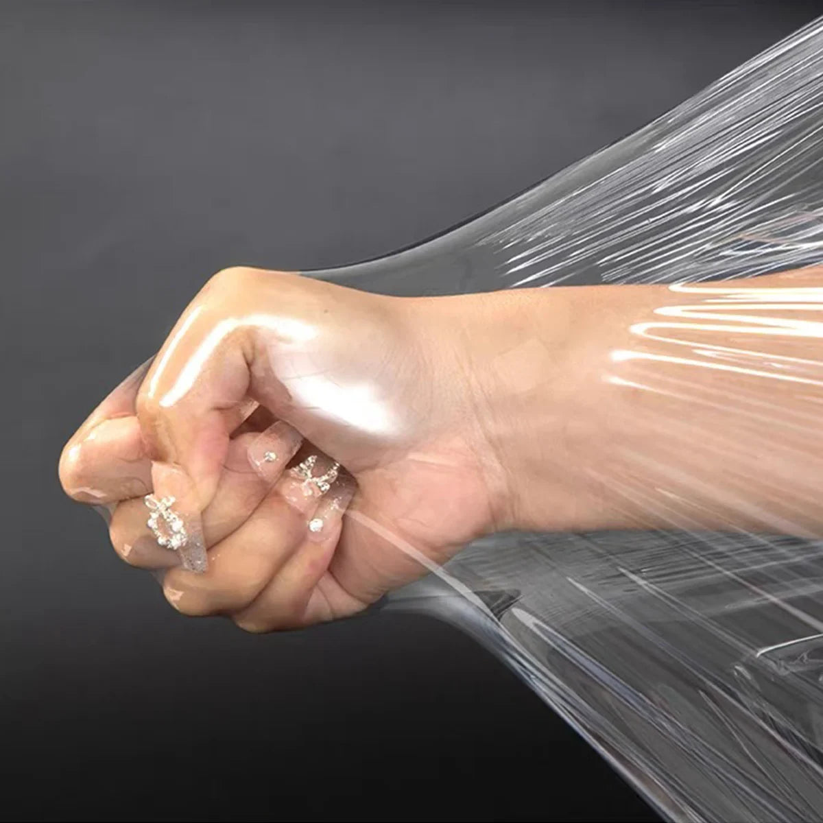 Stretch Film PE Winding Transparent 45cm Wide Logistics Wrap