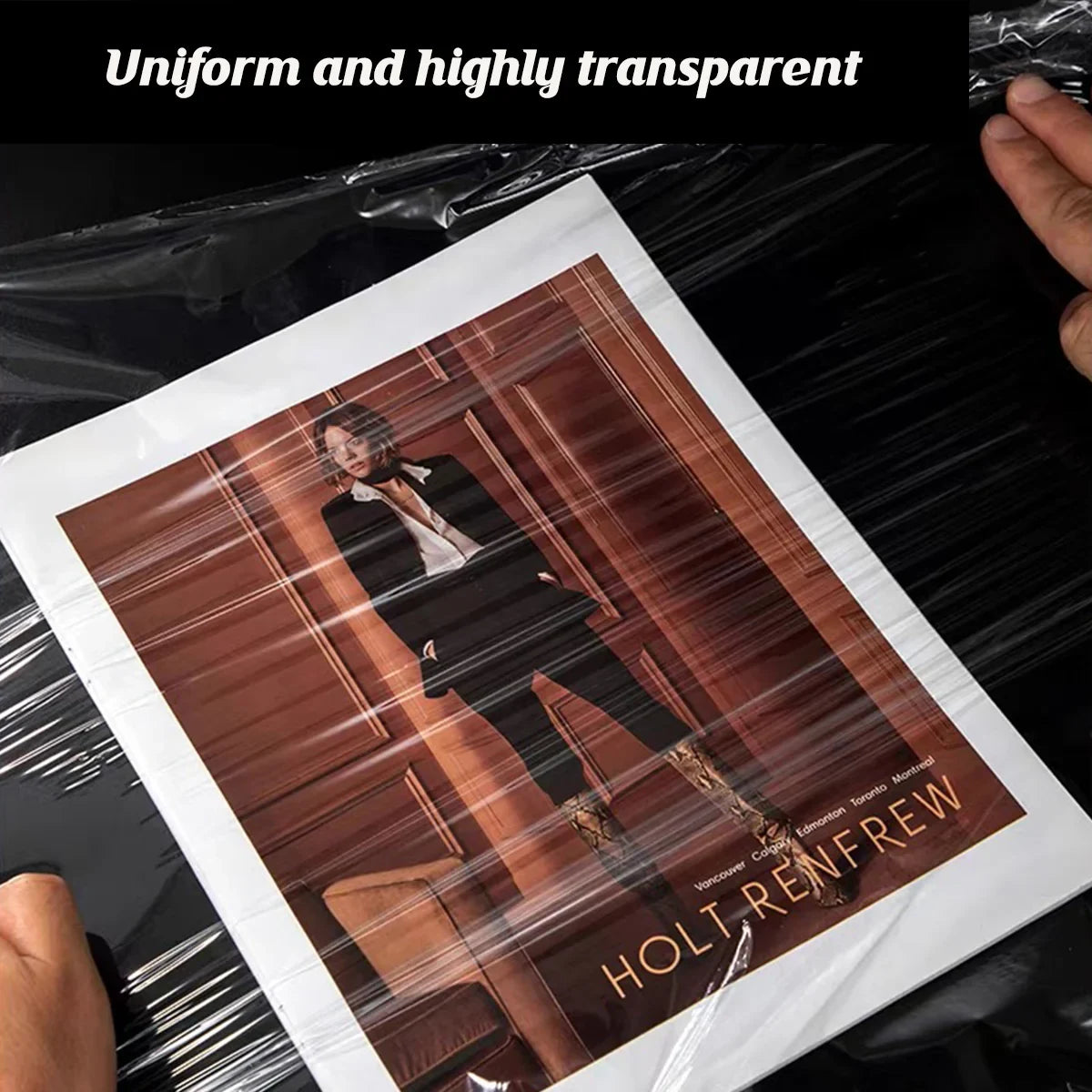 Stretch Film PE Winding Transparent 45cm Wide Logistics Wrap