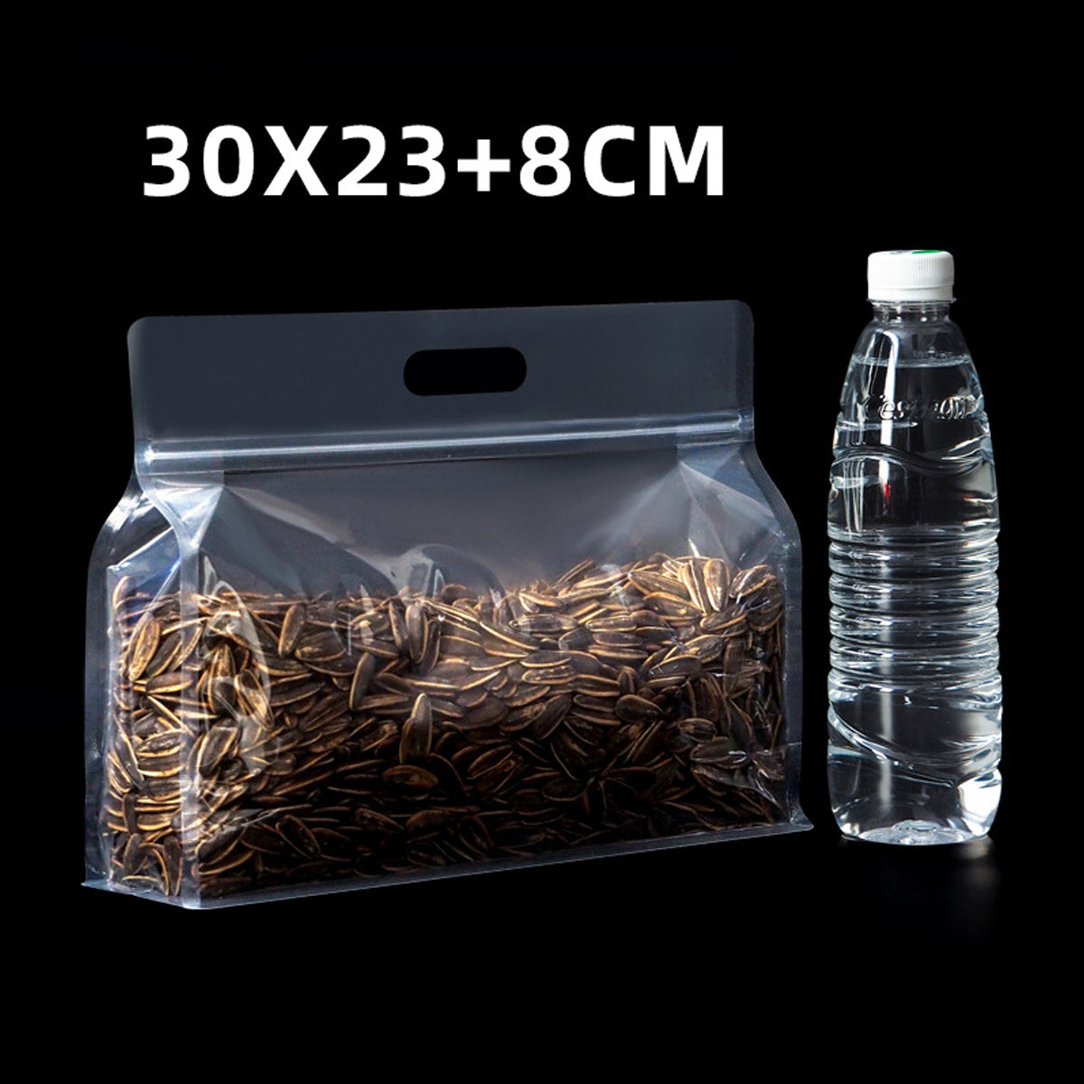 50PCS Clear Zipper Bags Resealable Food Grade Storage for Snacks