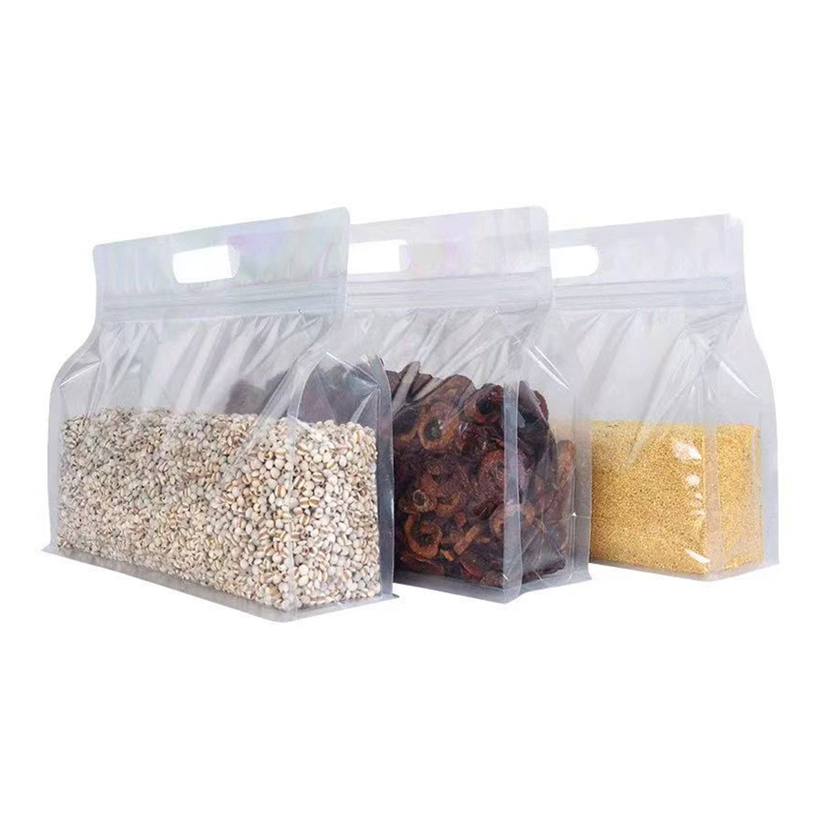 50PCS Clear Zipper Bags Resealable Food Grade Storage for Snacks
