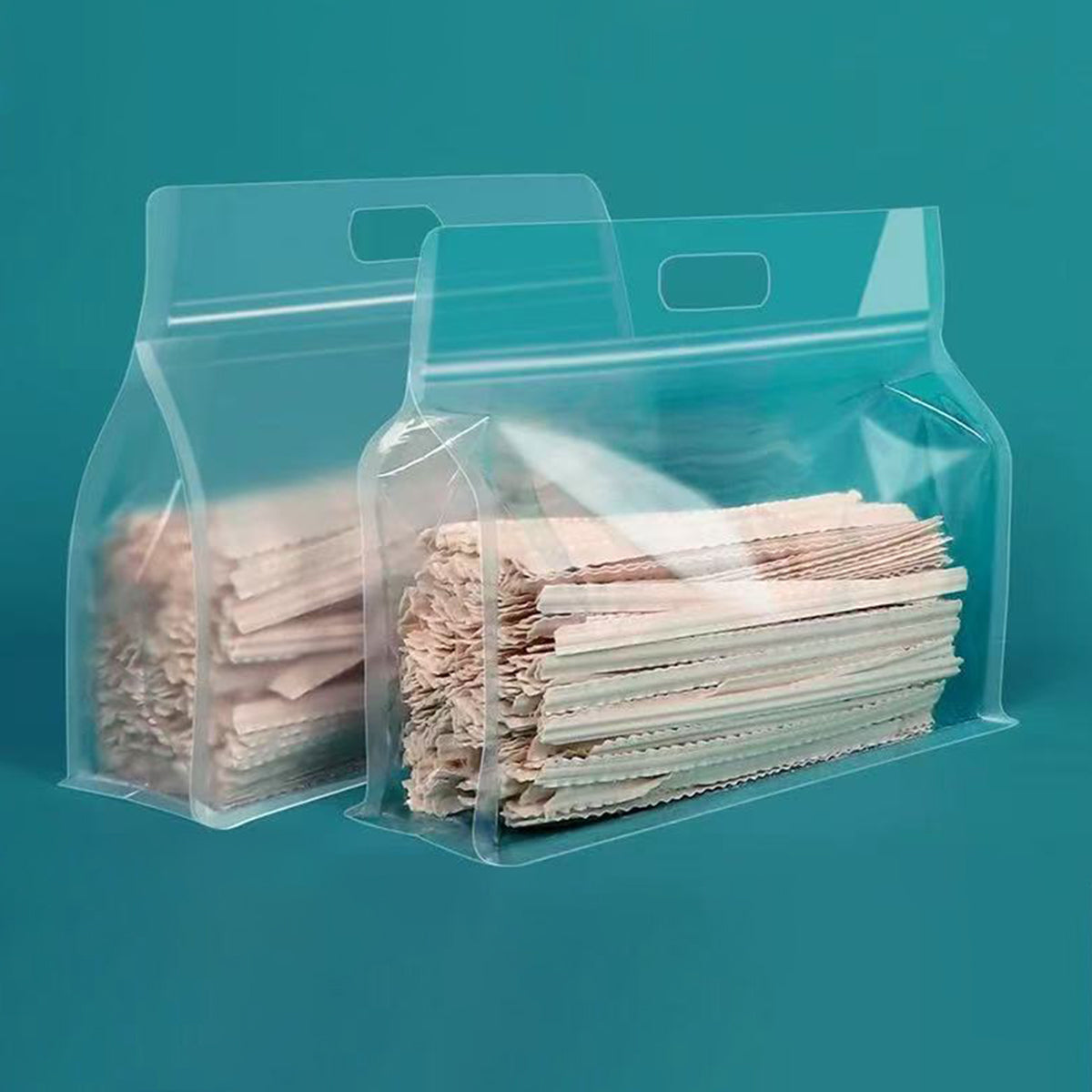 50PCS Clear Zipper Bags Resealable Food Grade Storage for Snacks