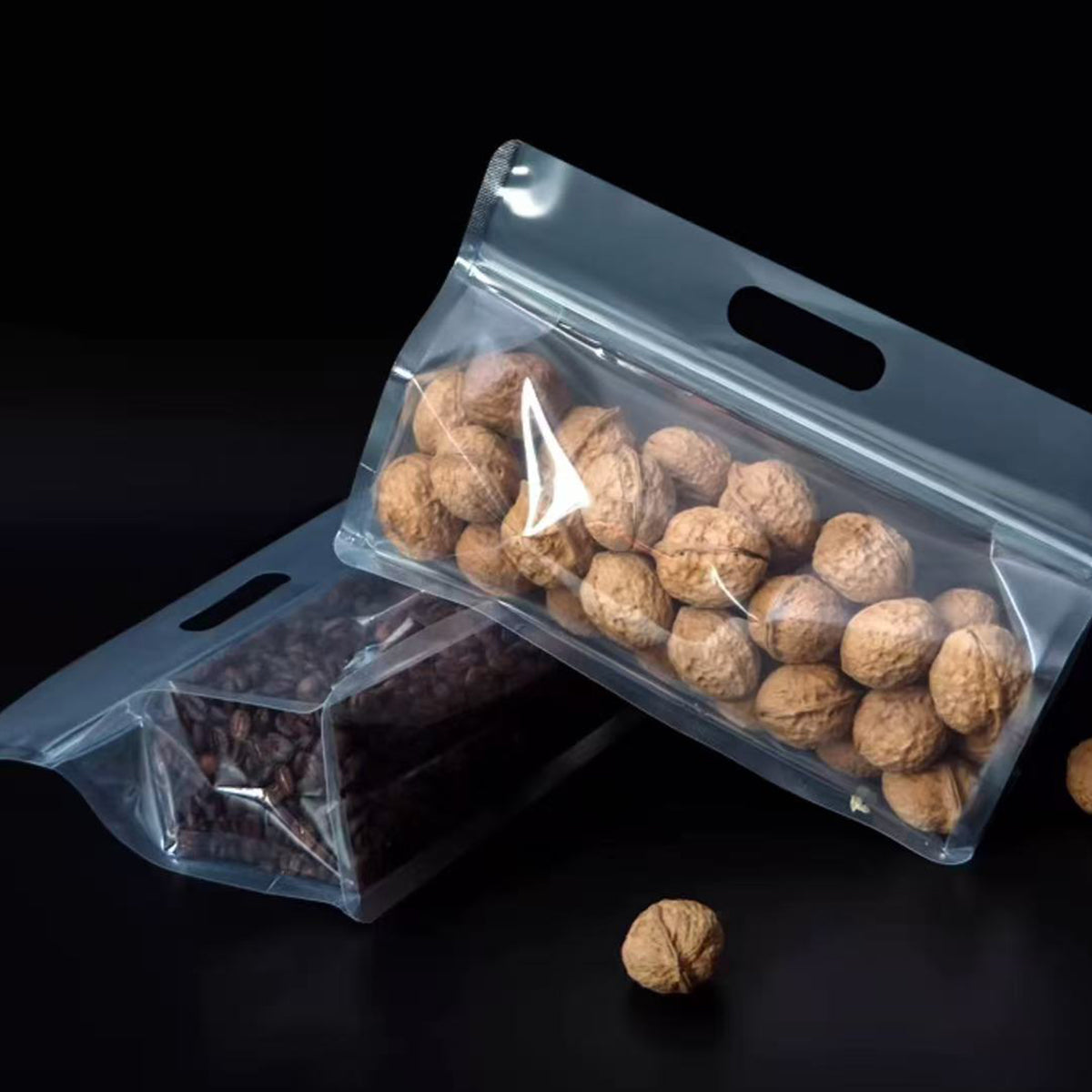 50PCS Clear Zipper Bags Resealable Food Grade Storage for Snacks